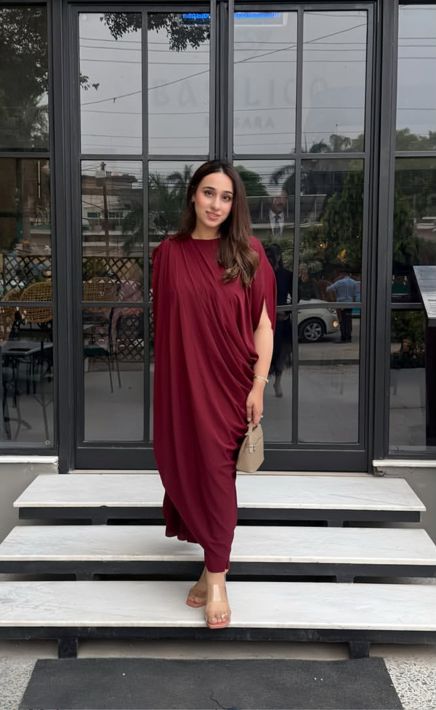 Burgundy Beam Draped
