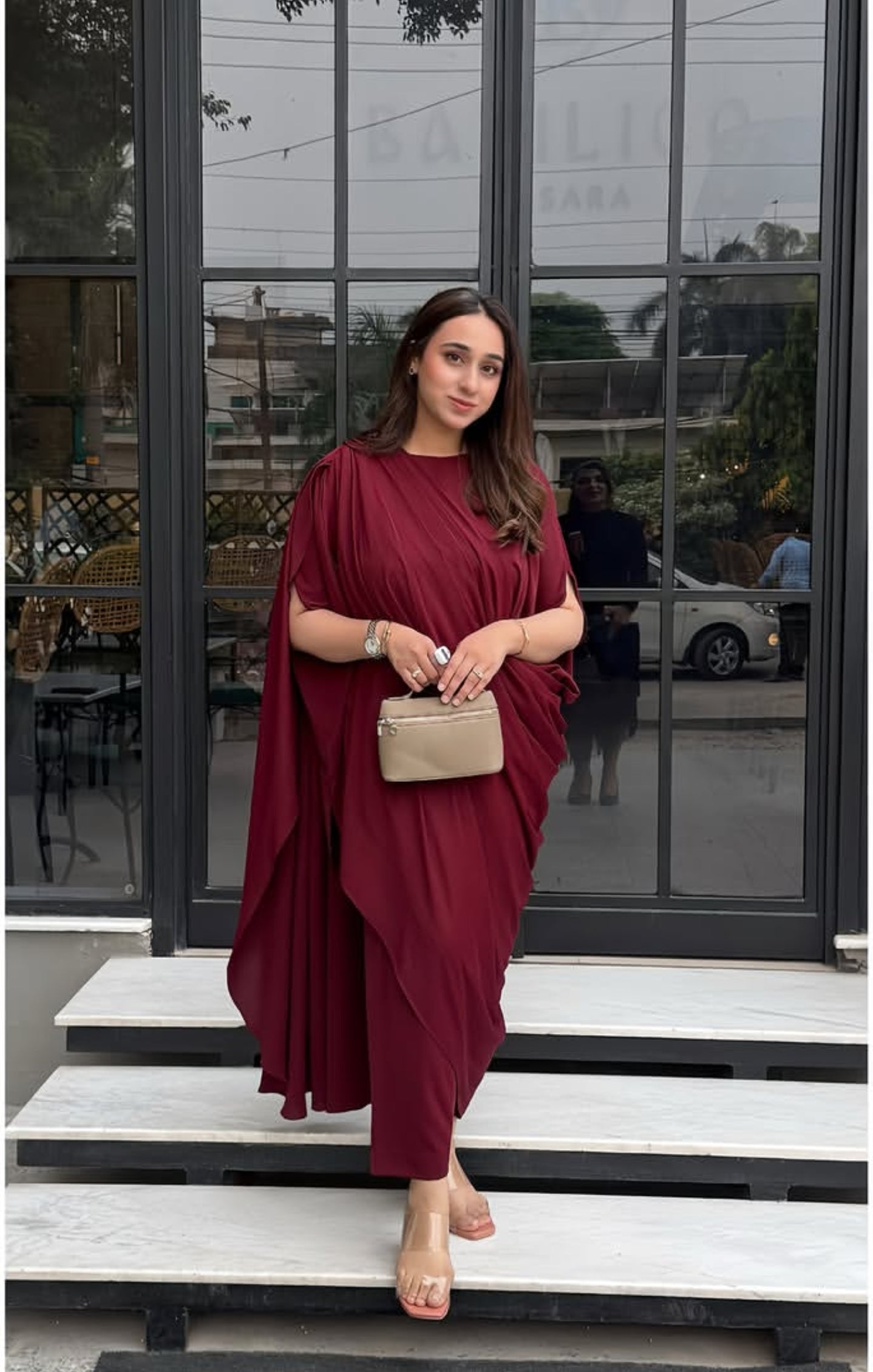 Burgundy Beam Draped