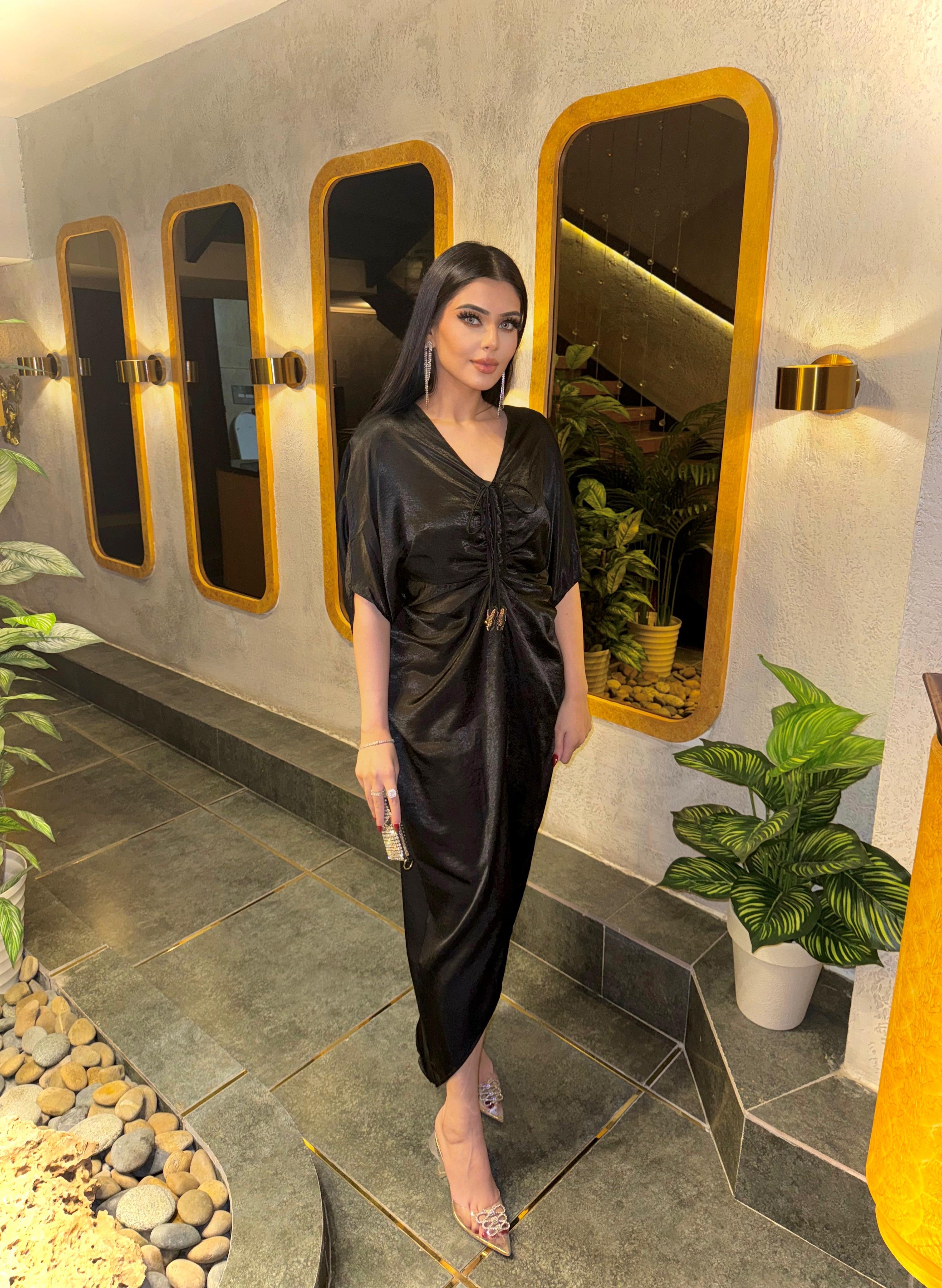 velvet silk kaftan Momina Ammar