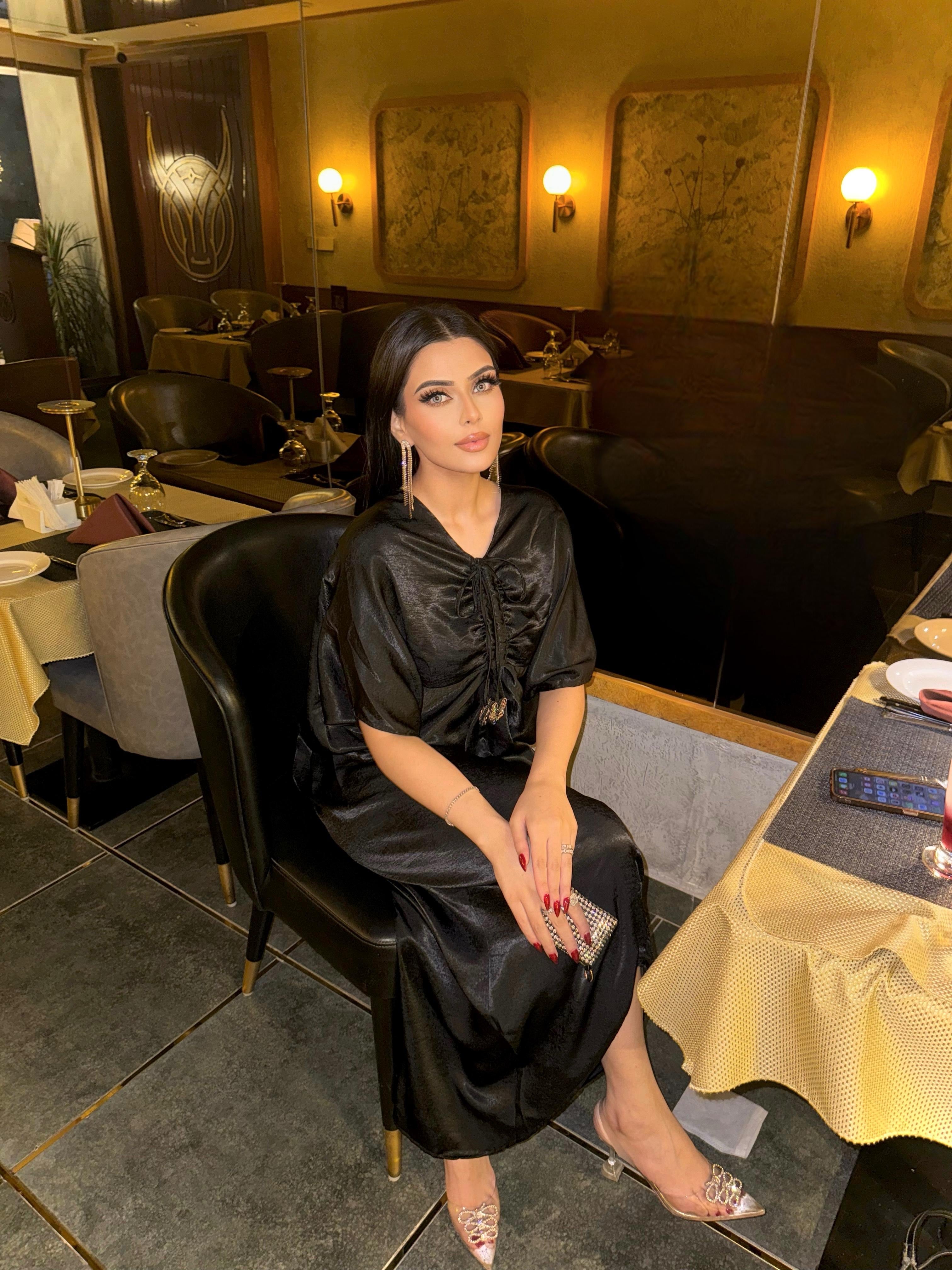 velvet silk kaftan Momina Ammar