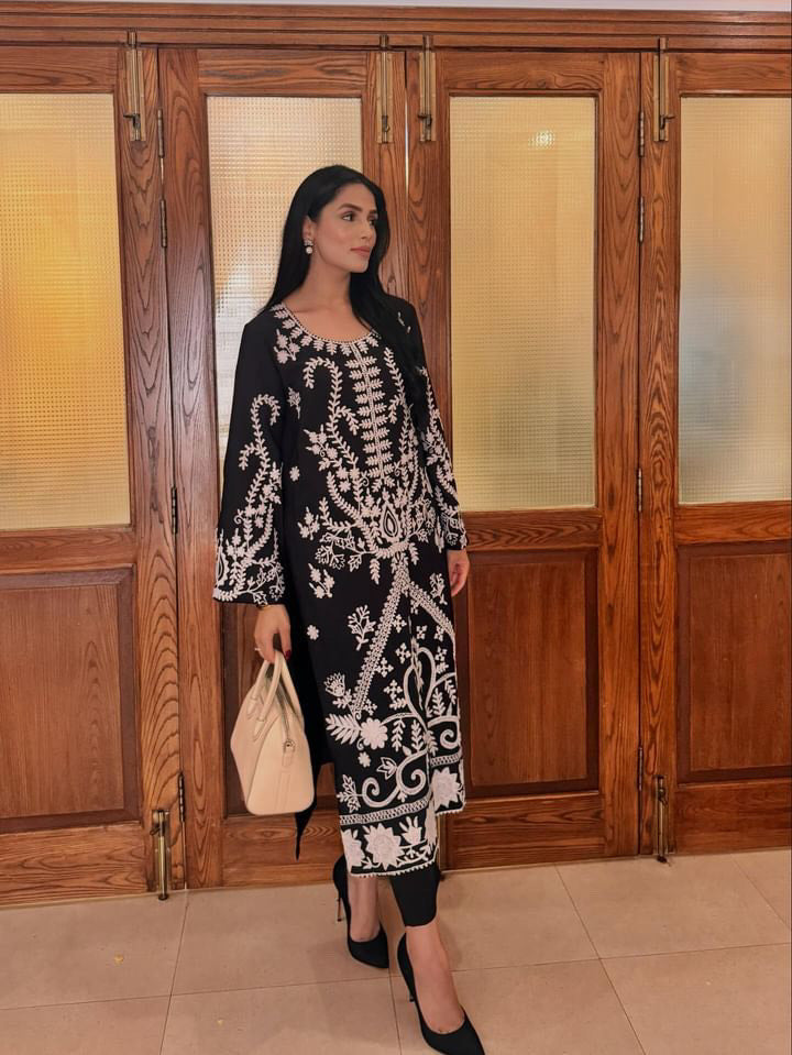 Black Ari Embroidered Momina Ammar