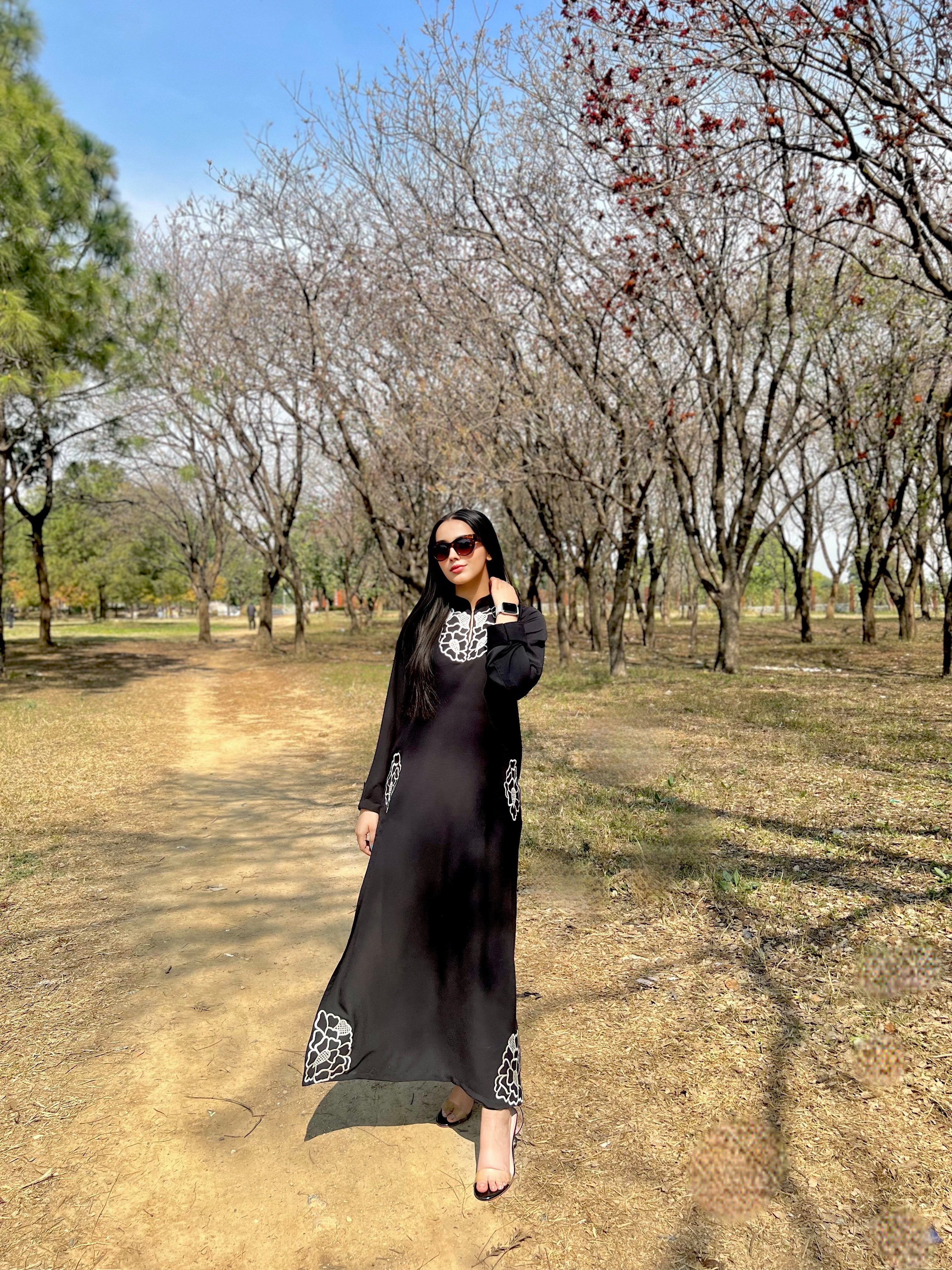 Black embroidered two pc Momina Ammar