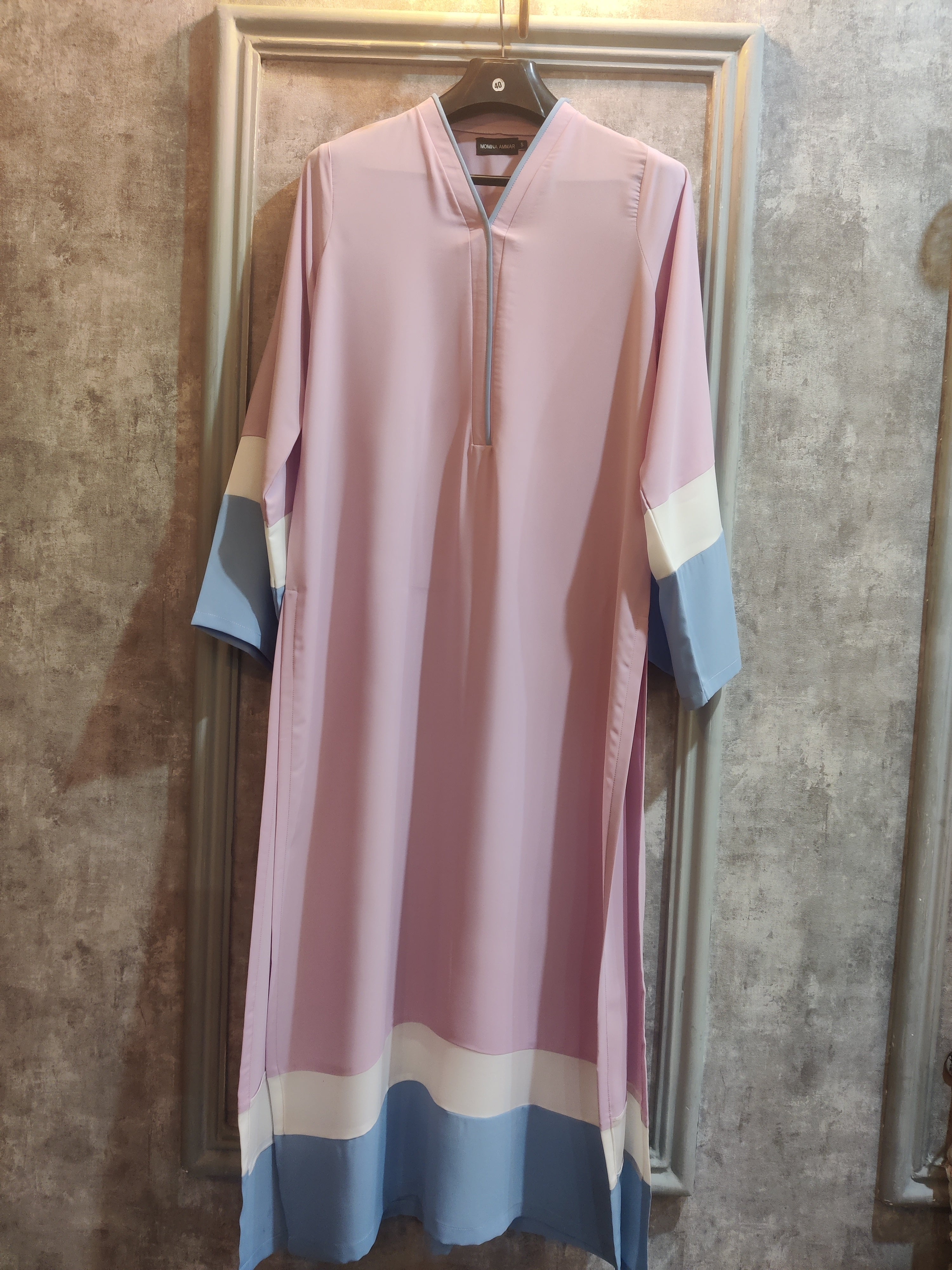Pastel Lalic and ice blue shirt Momina Ammar