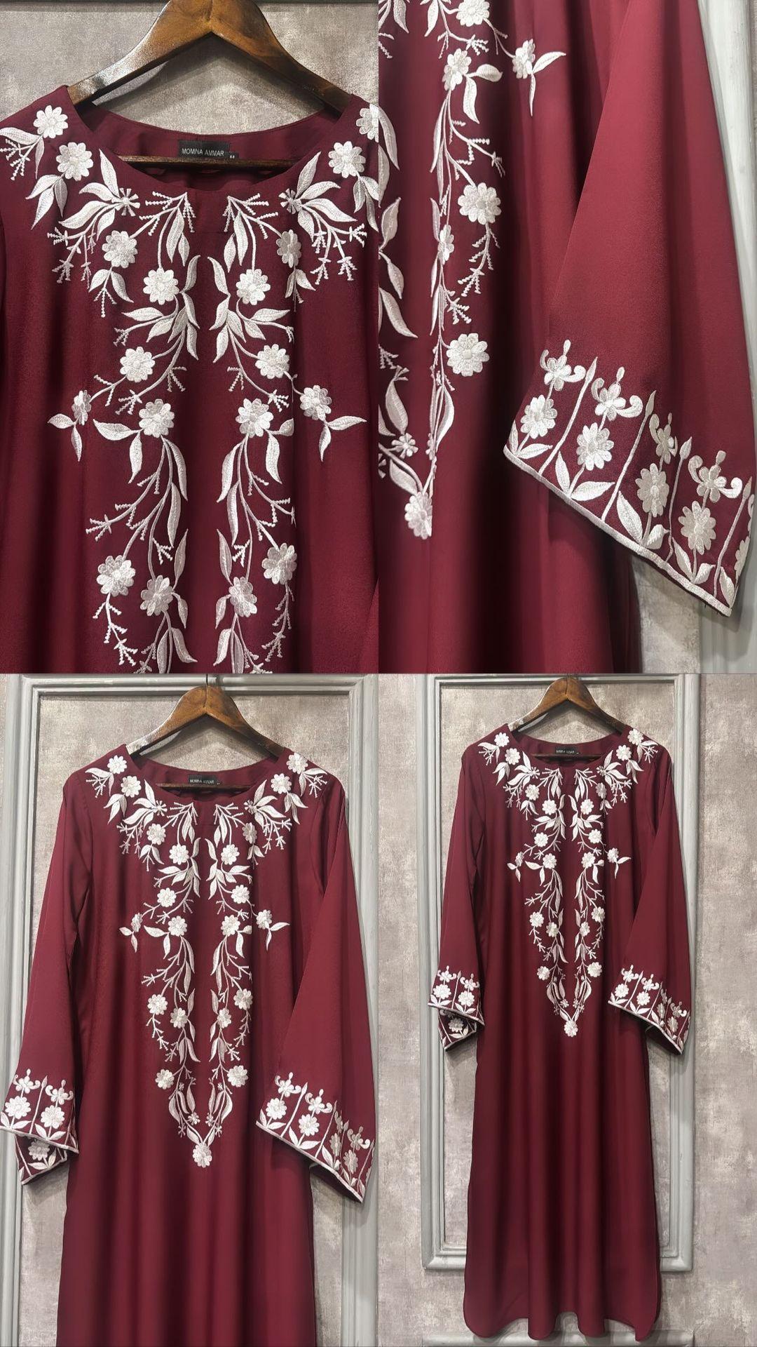 Burgundy Embroidered set