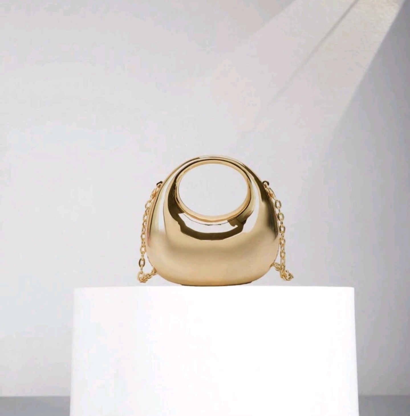 Golden mini clutch