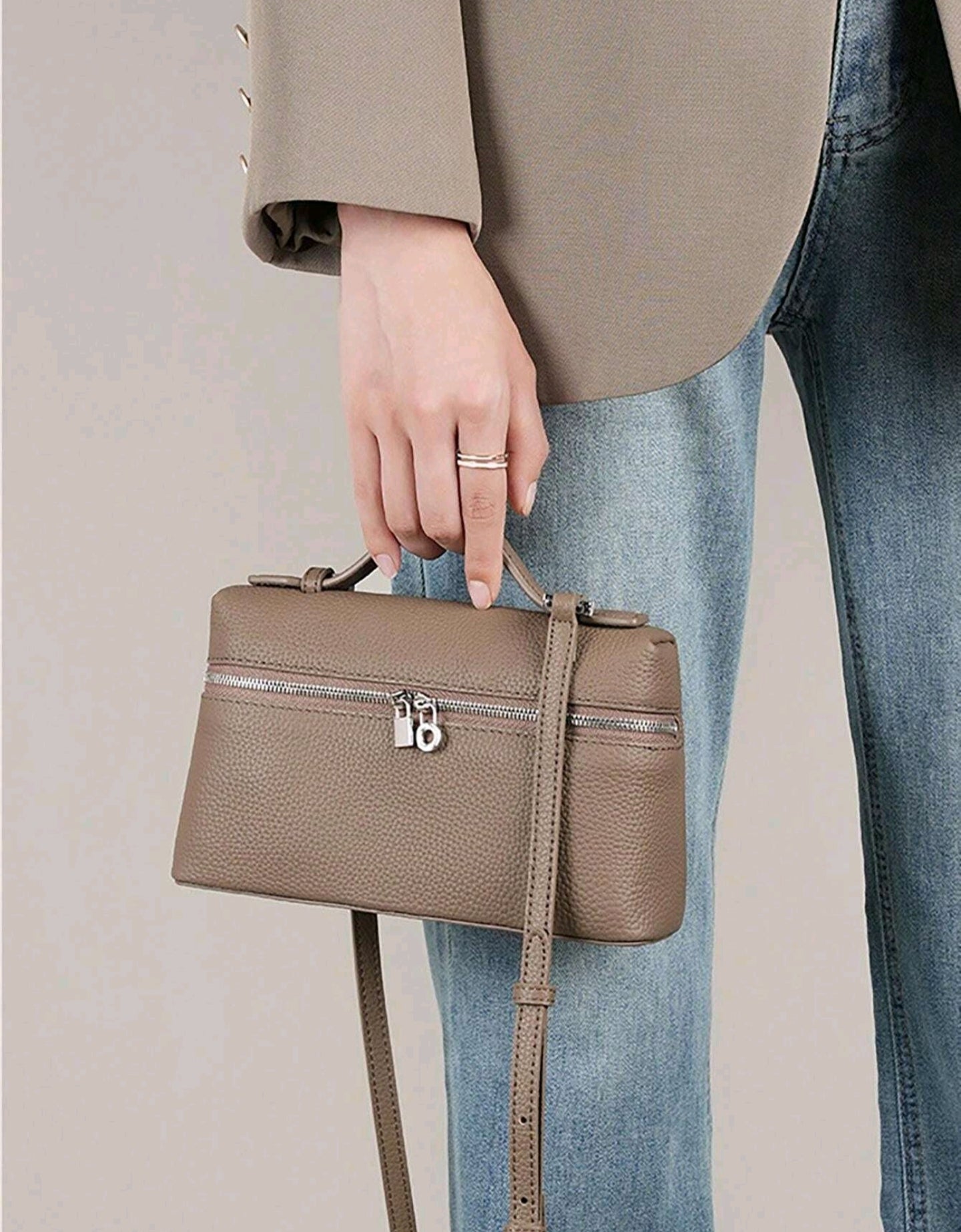 Designer beige bag