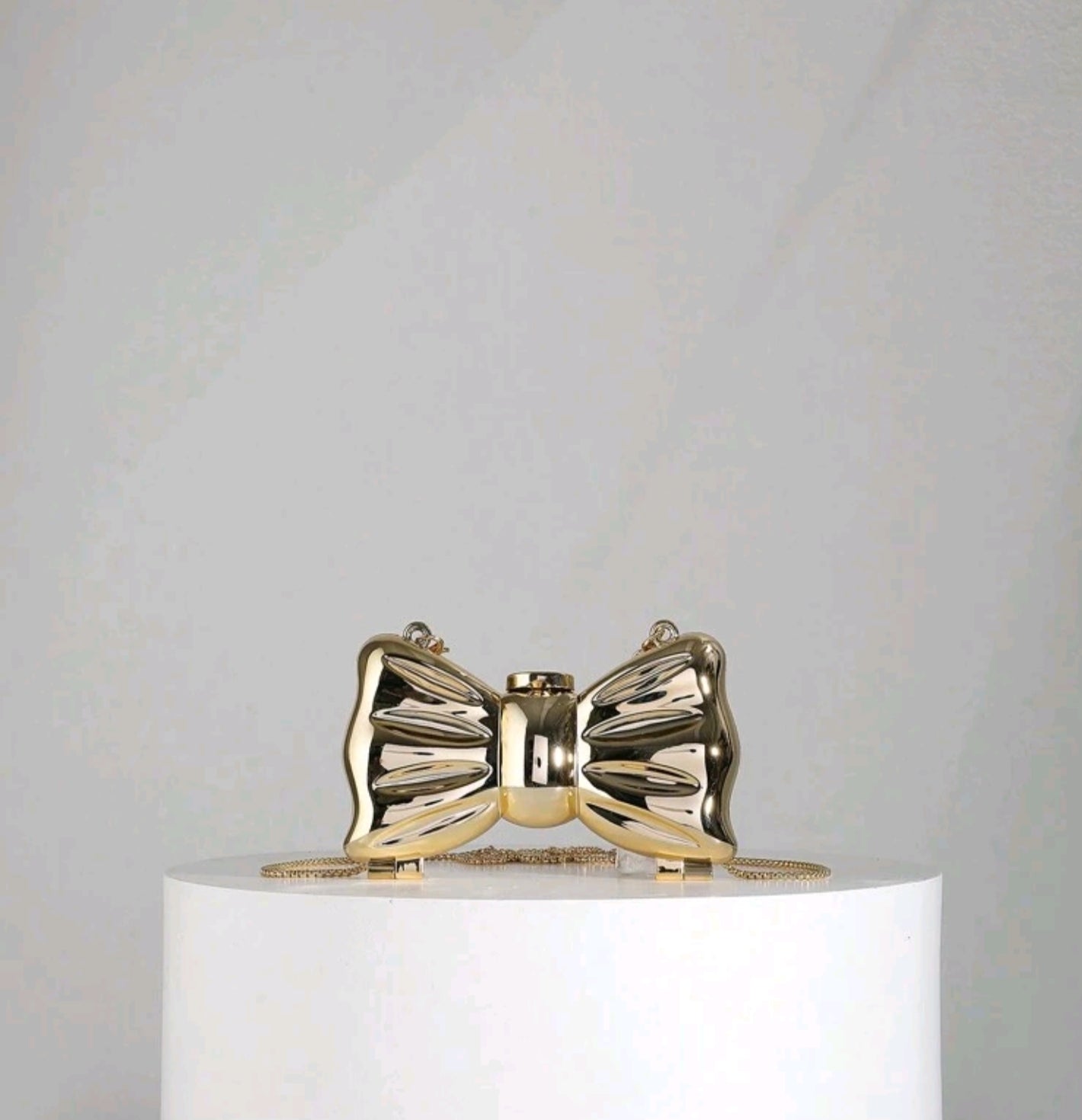 Bow Golden mini bag