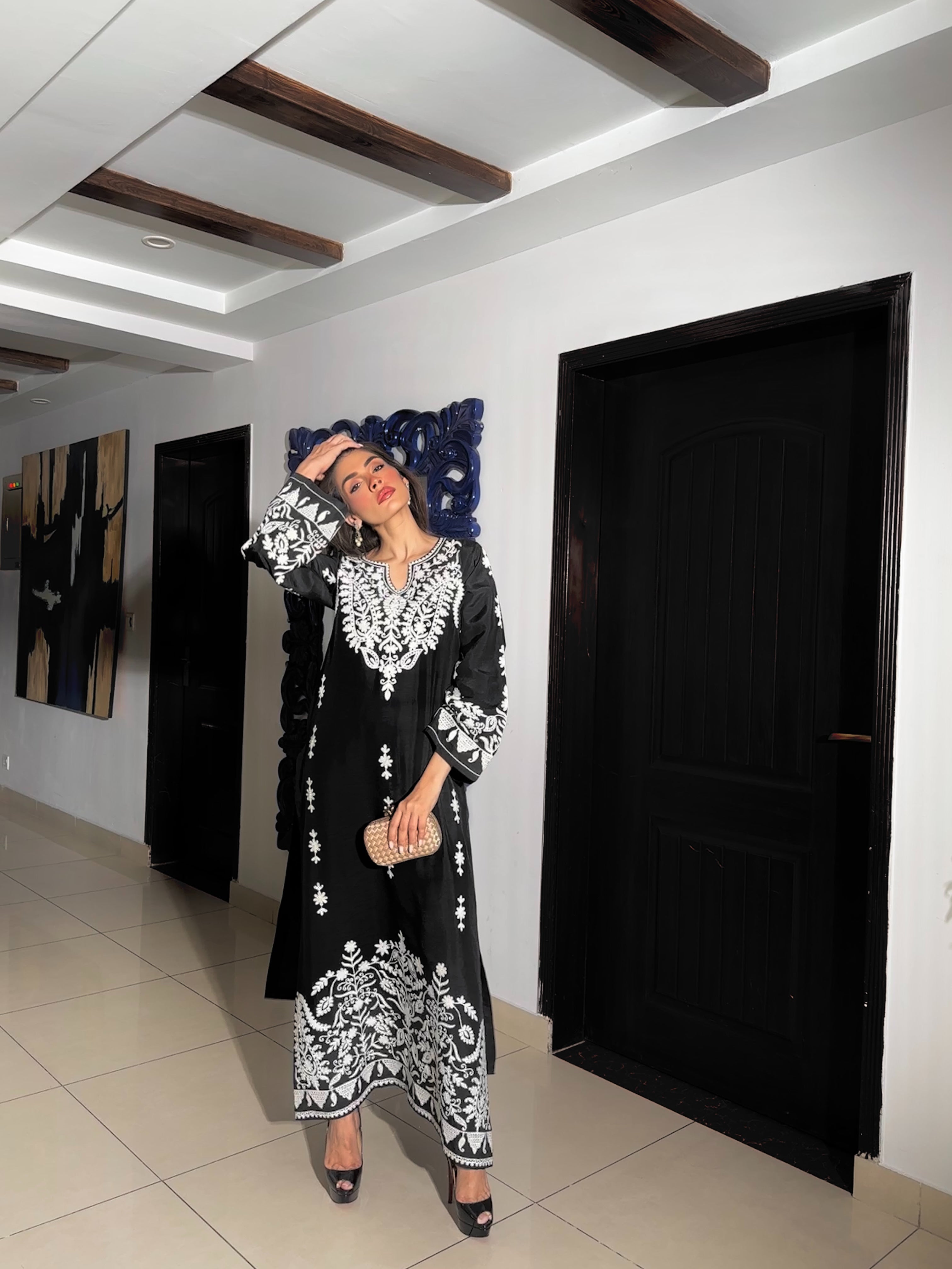 EMBROIDERED ARI TWO PC Momina Ammar