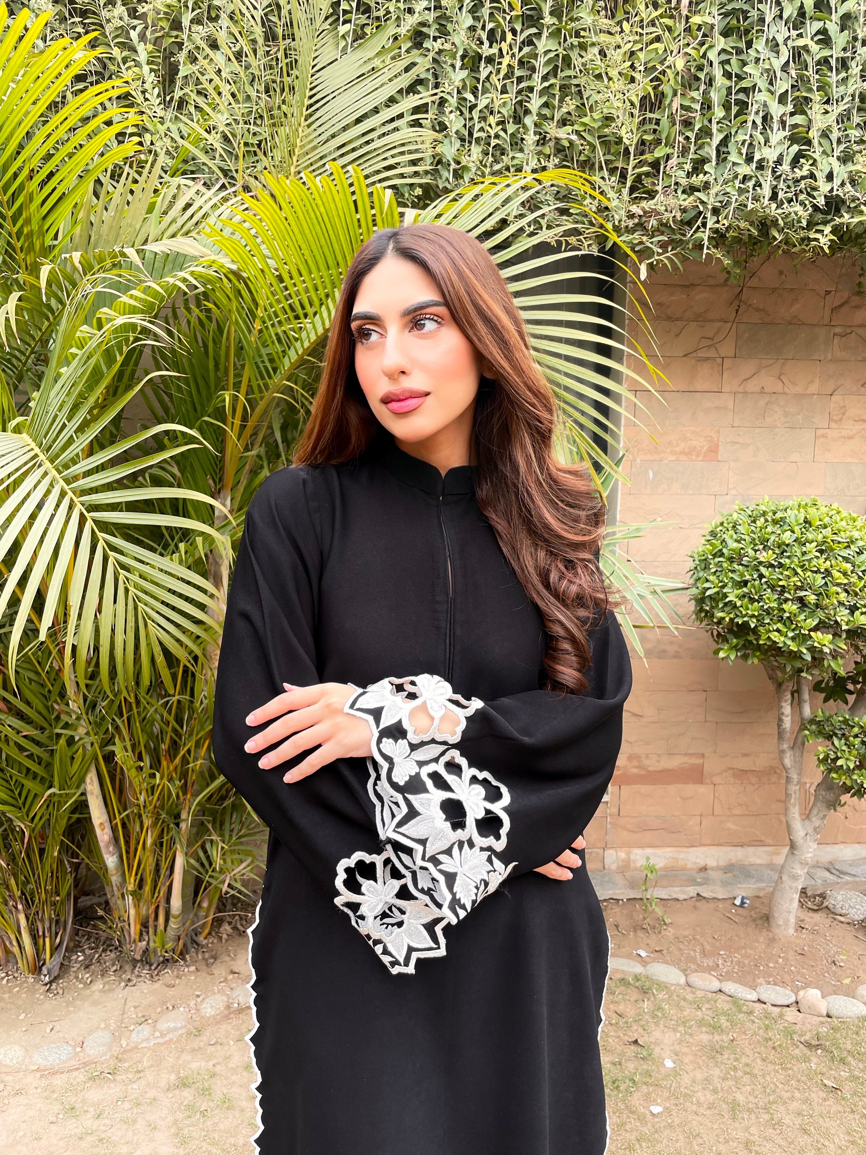 BlackEmbroidered two pc. Momina Ammar