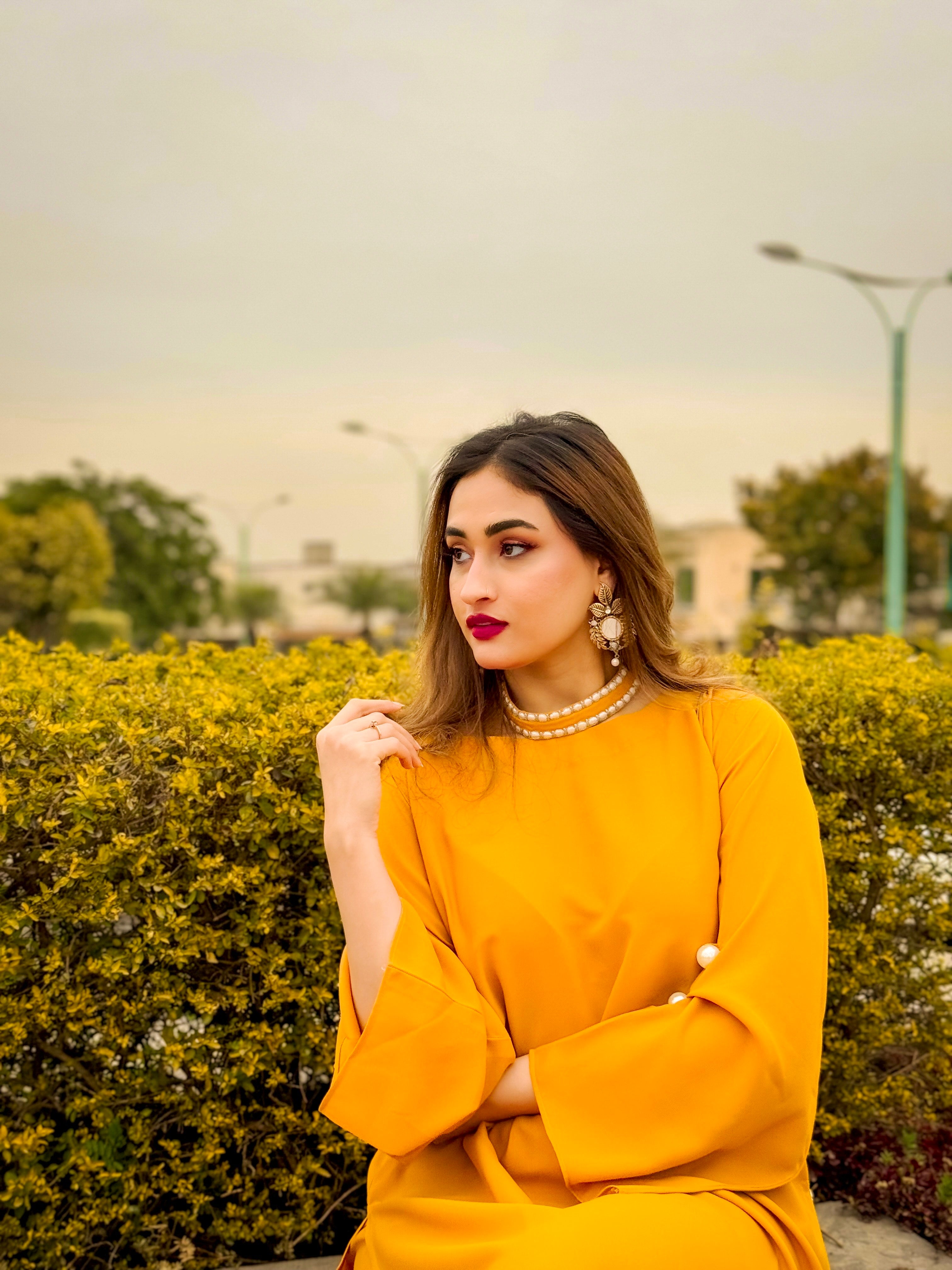 Mustard Pearls Momina Ammar