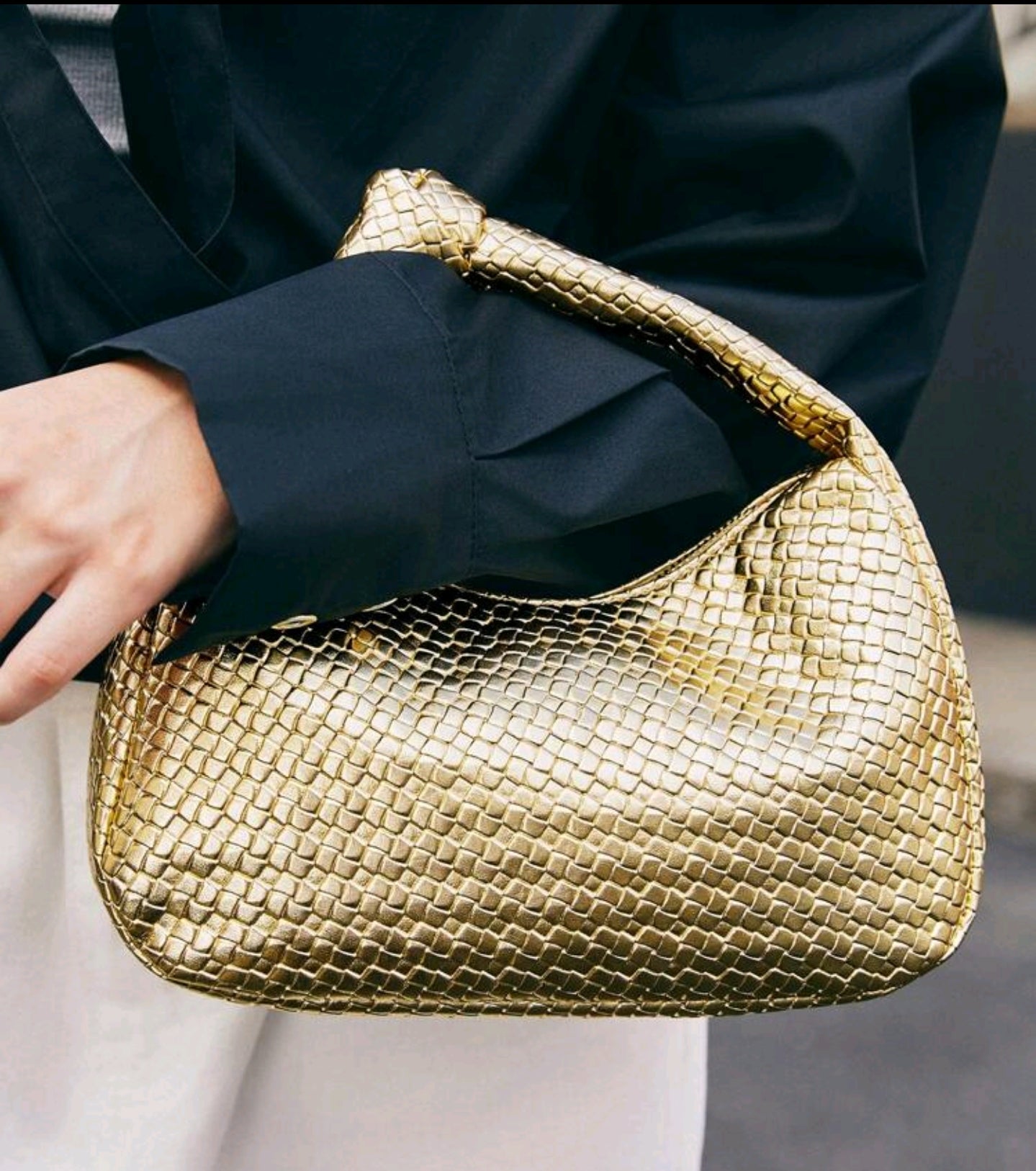 Golden stylish bag