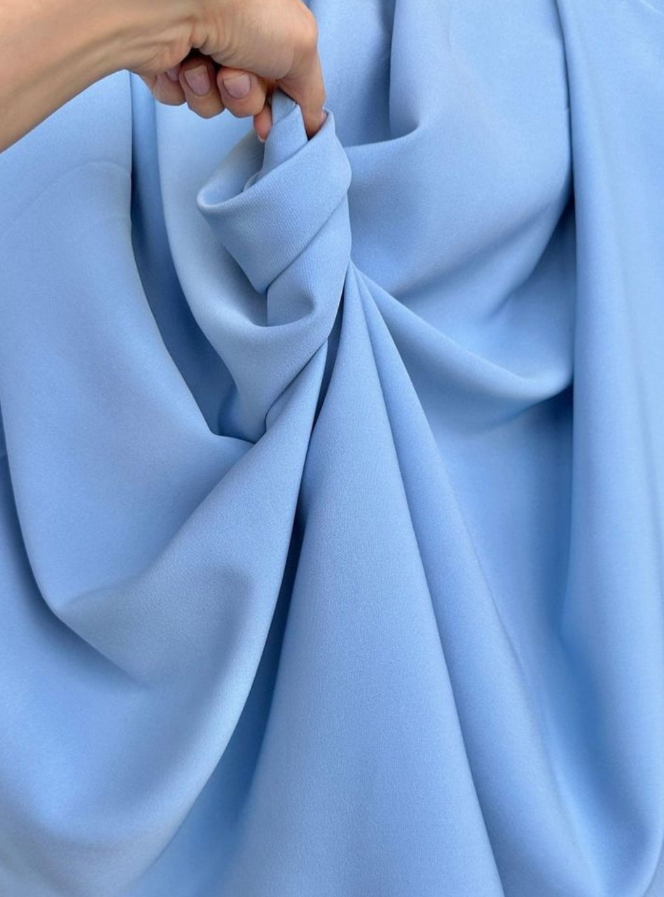 Ice blue Double Georgette