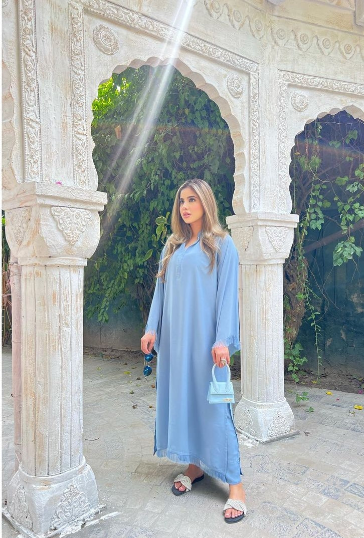 Threaded Love (Two pc) Ice blue Momina Ammar