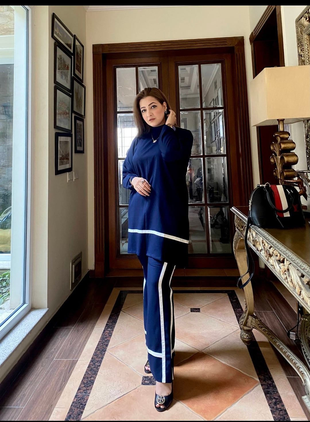 Blue Co-Ord Set Momina Ammar