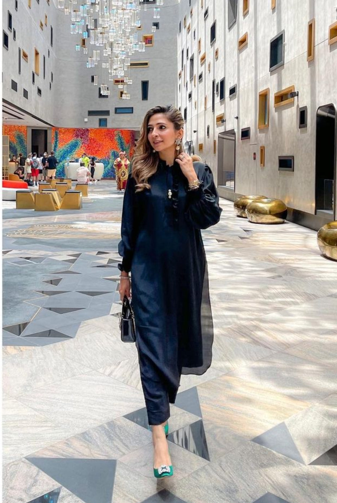 Three Pearls Raw silk (two pc) Momina Ammar