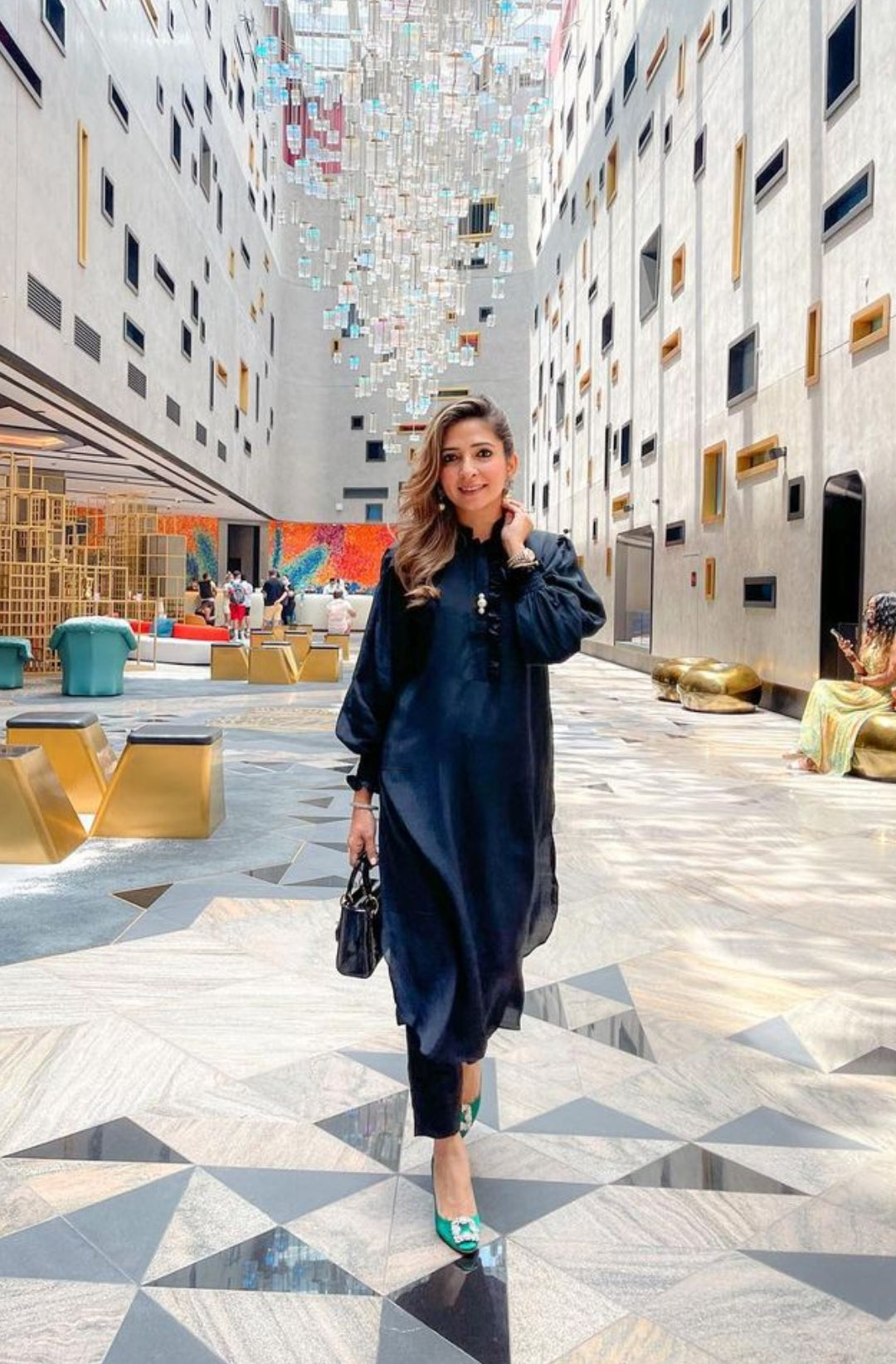 Three Pearls Raw silk (two pc) Momina Ammar