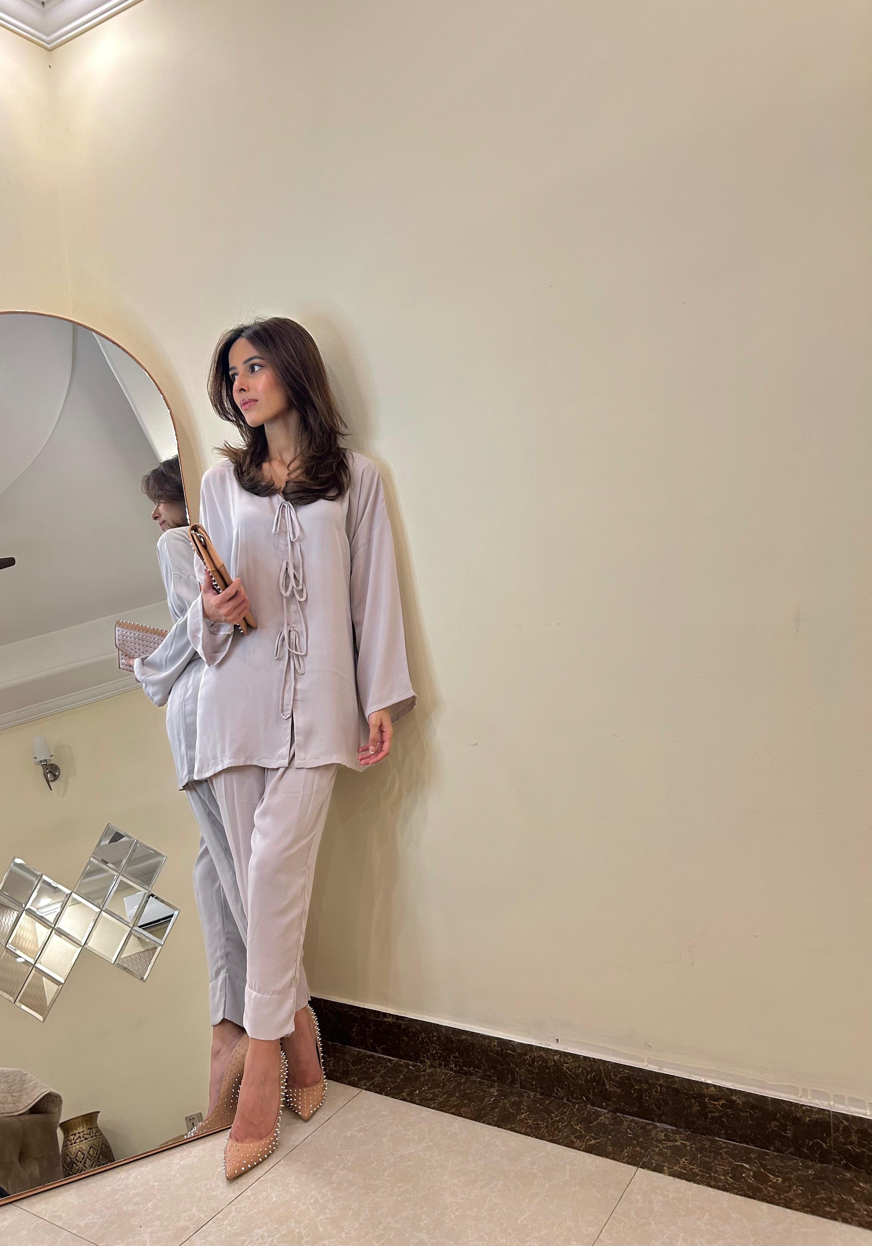 Tie woody Co-Ord Set Momina Ammar