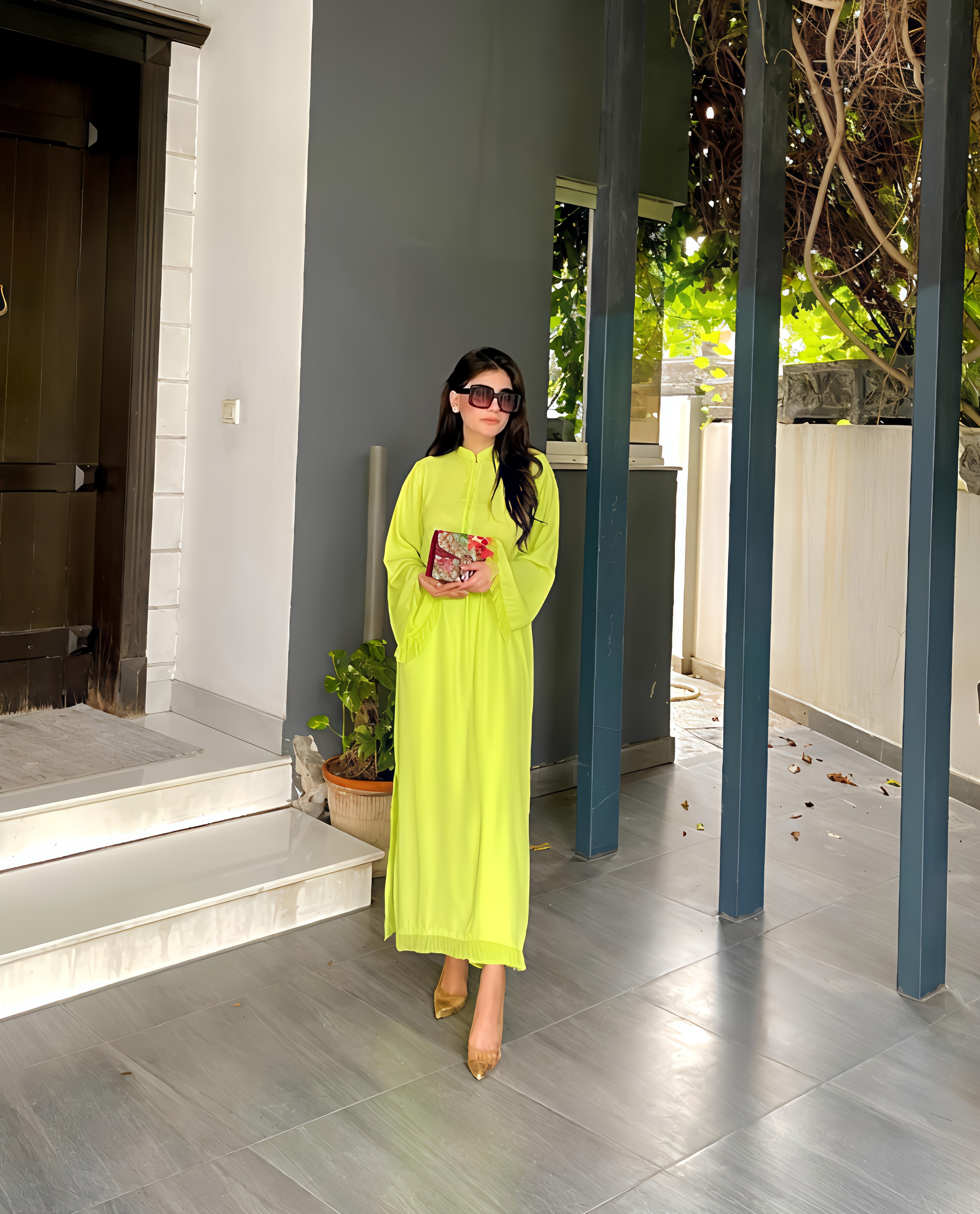 women wearing black and white outfits with embroidrey details, standing outdoors.
eid collection
pakistani top women clothing brand
pakistan most famous clothing brand
women clothes in pakistan
Pakistani brand delivering to uae uk usa canada 
Pakistani top women brand
georgette fabric outfits 
wrinkle free clothes 
neon yellow colour
maira khan outfit 
neon green outfit 