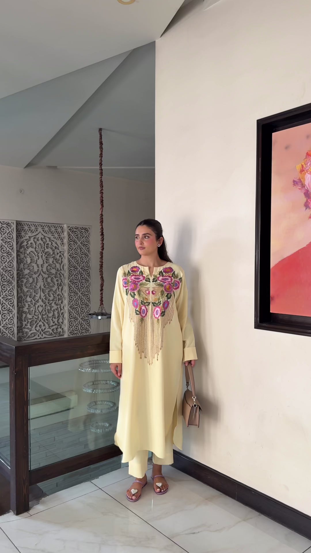 Butter yellow Embroidery set