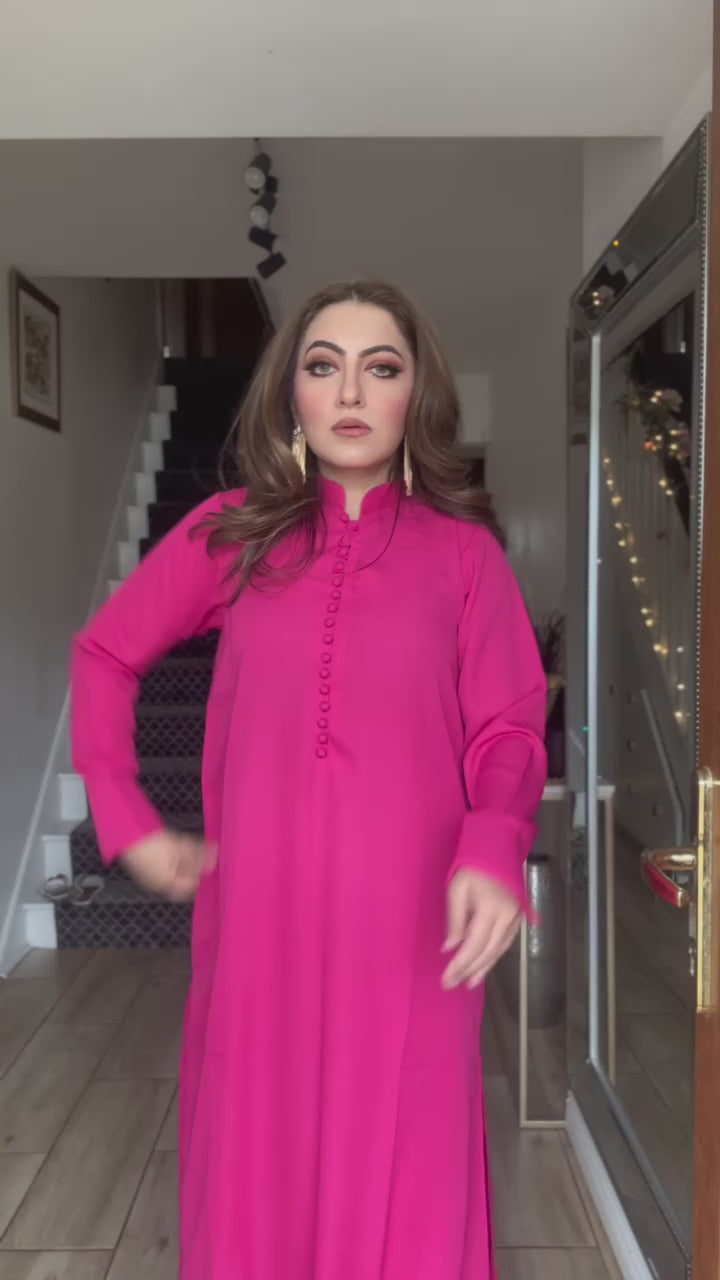 Pink Long Button Set