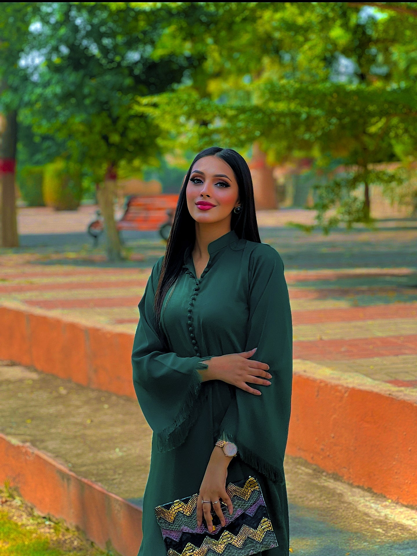 Green button Set+Fringes