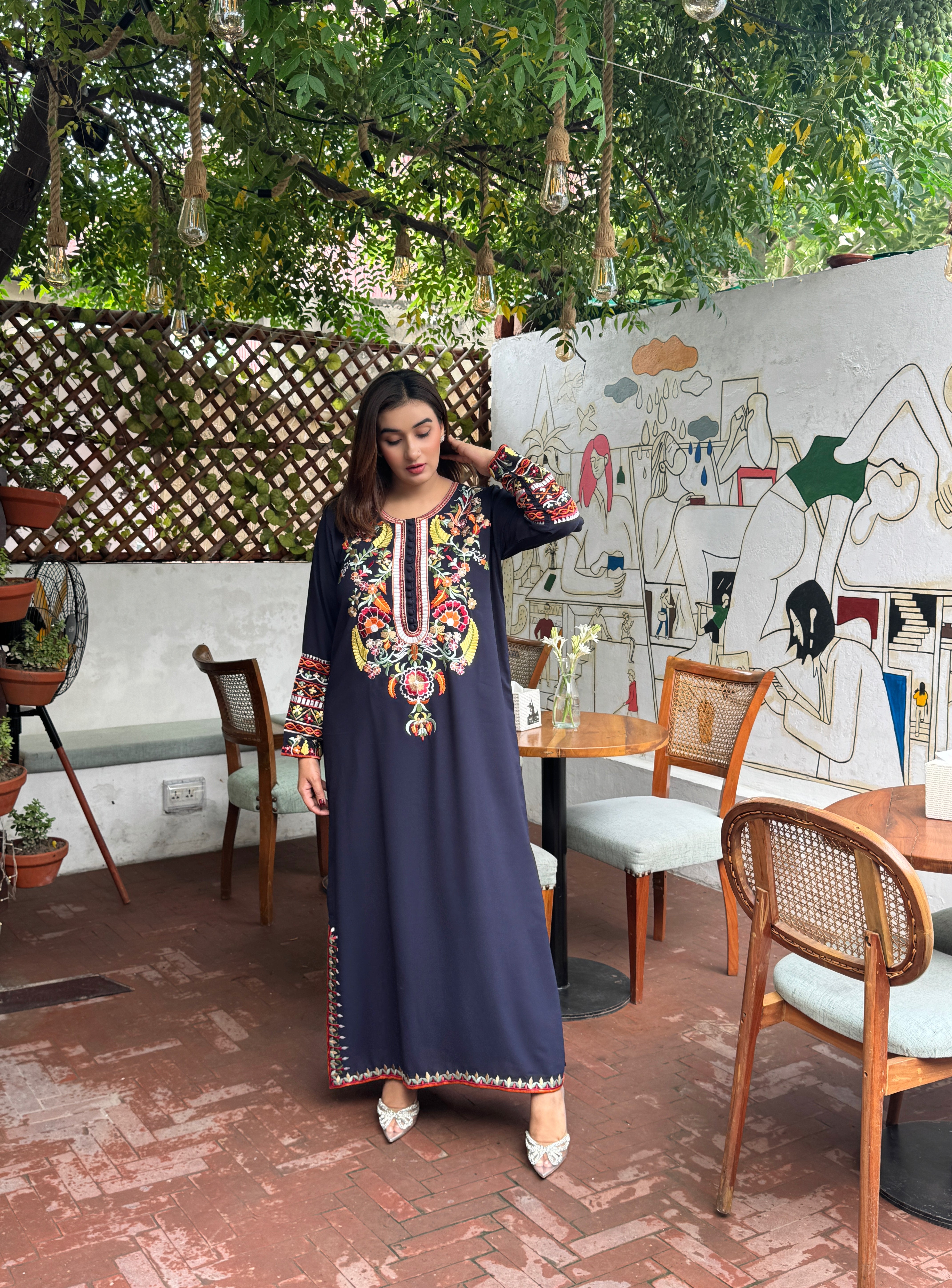 Multi Embroidery Two pc