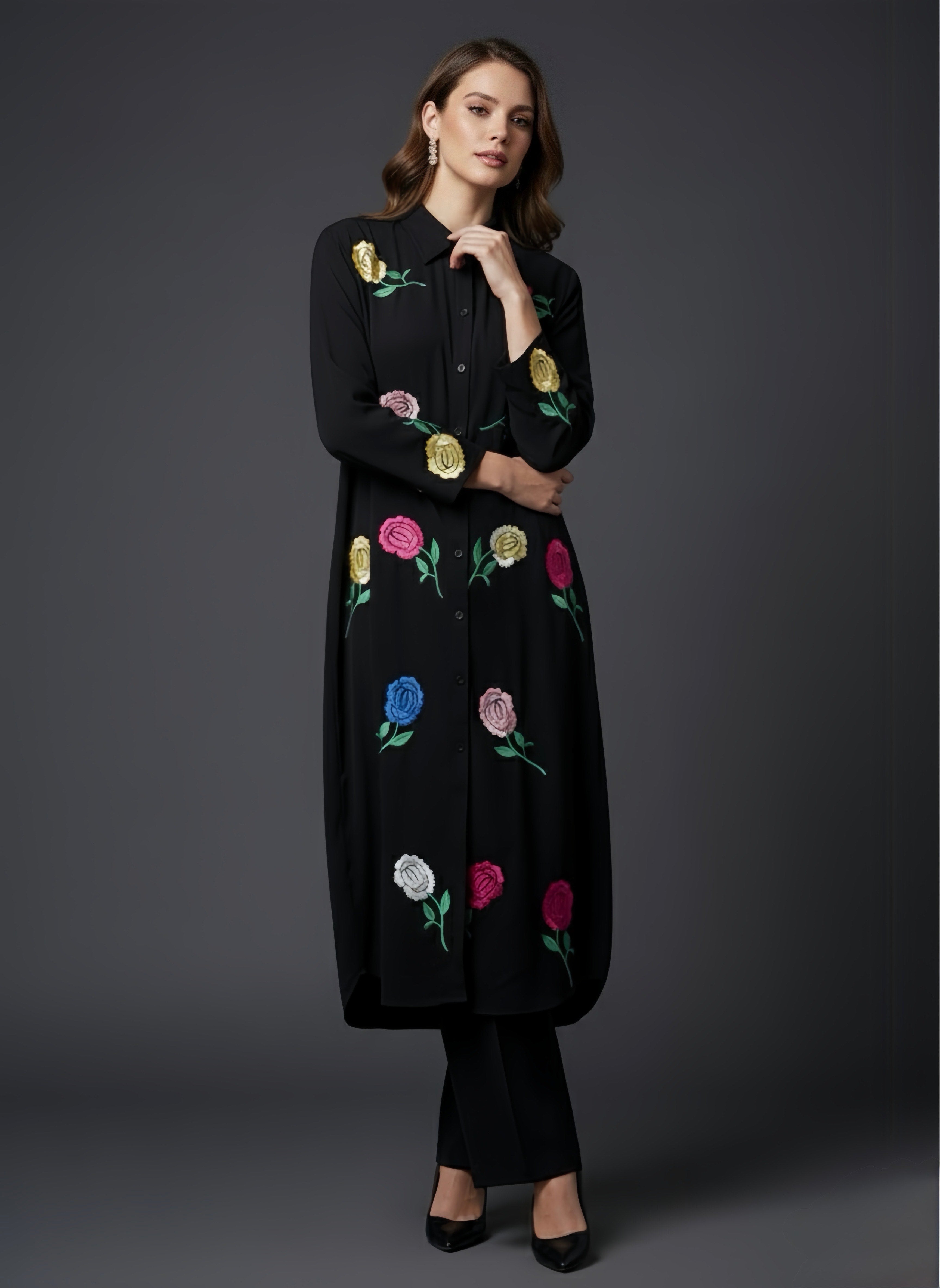 Colour full Embroidered set