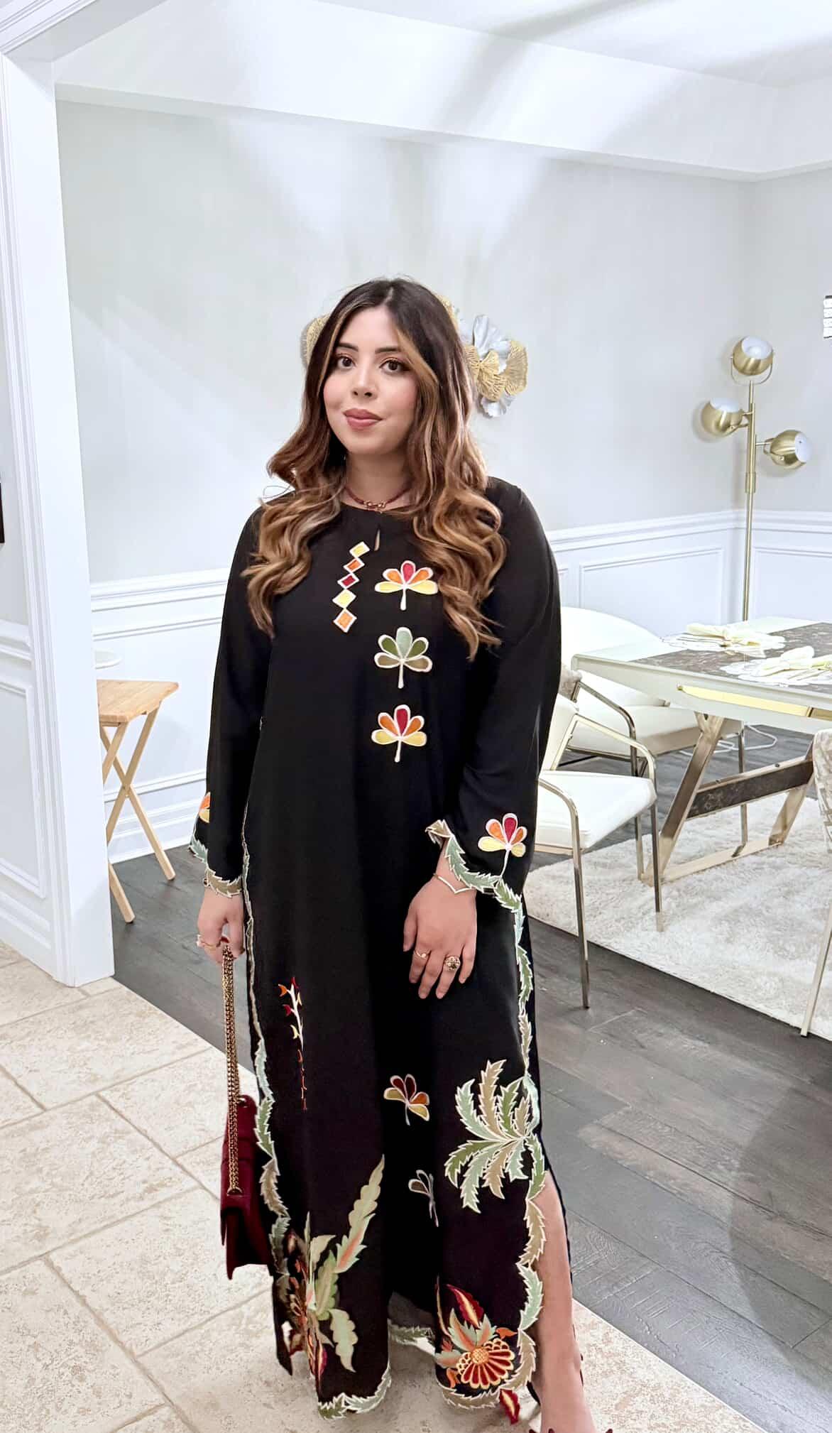 Multi embroidery kaftan