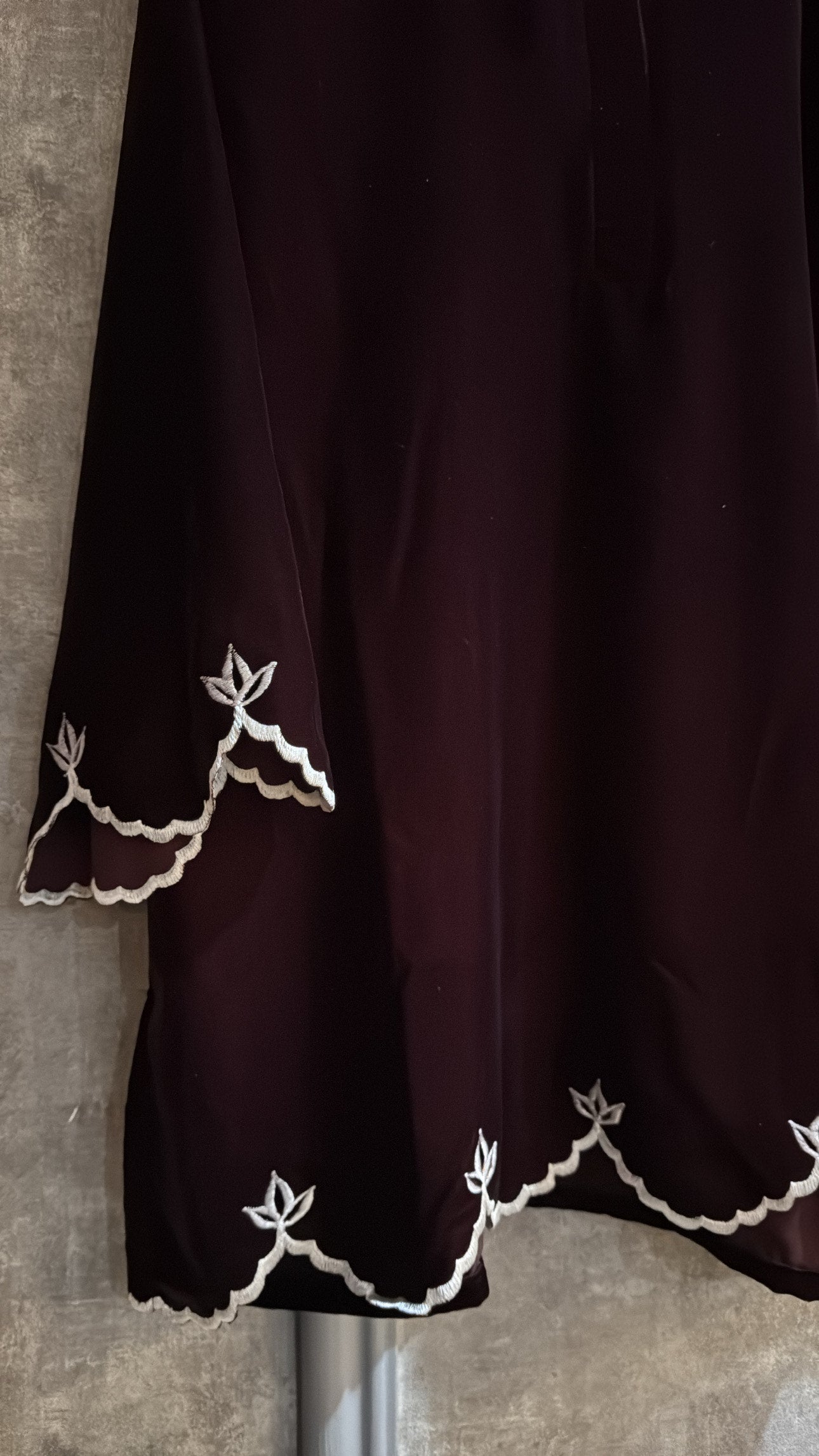 Burgundy Velvet hem set