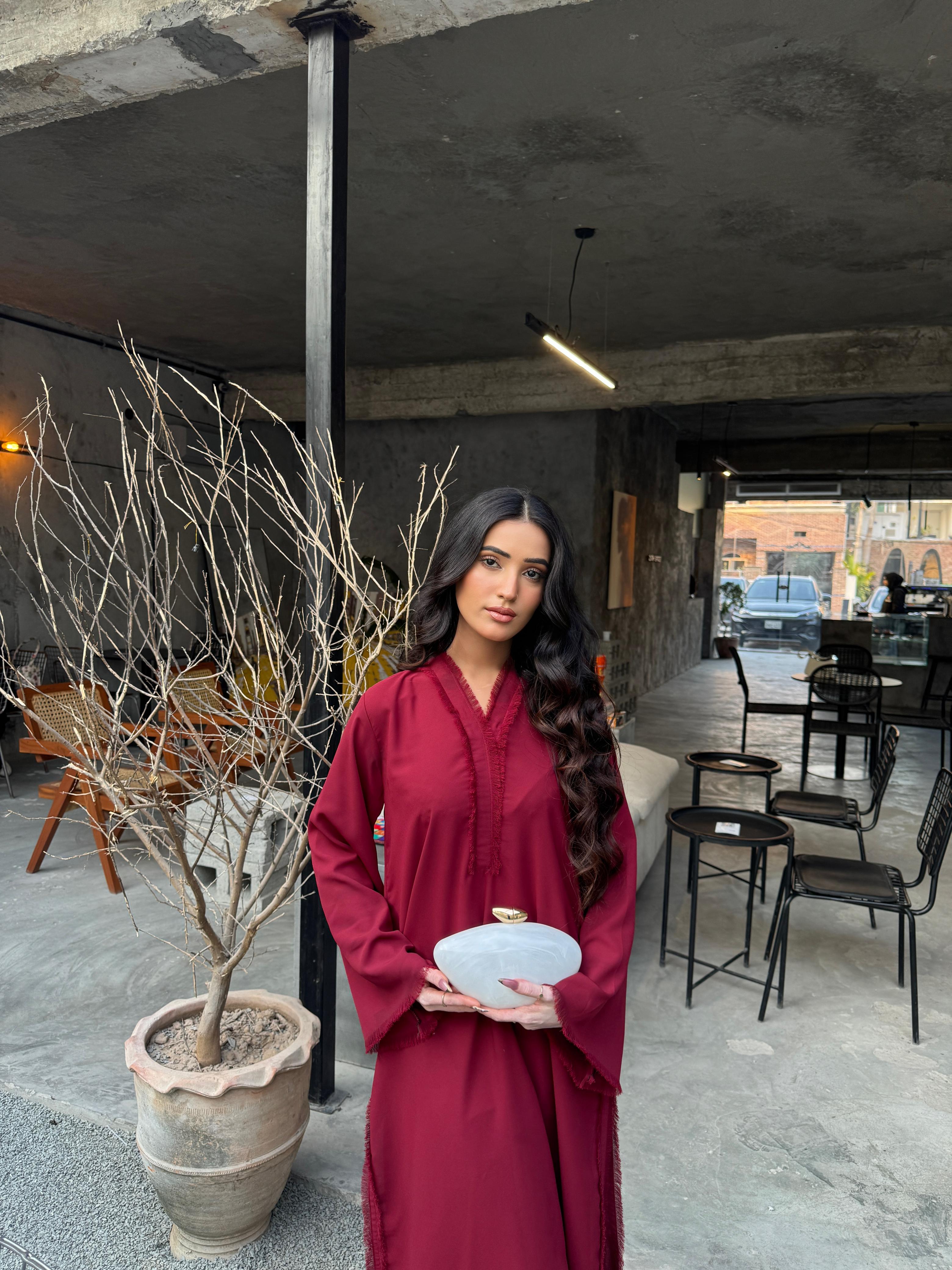 The Dhagay Edit Maroon