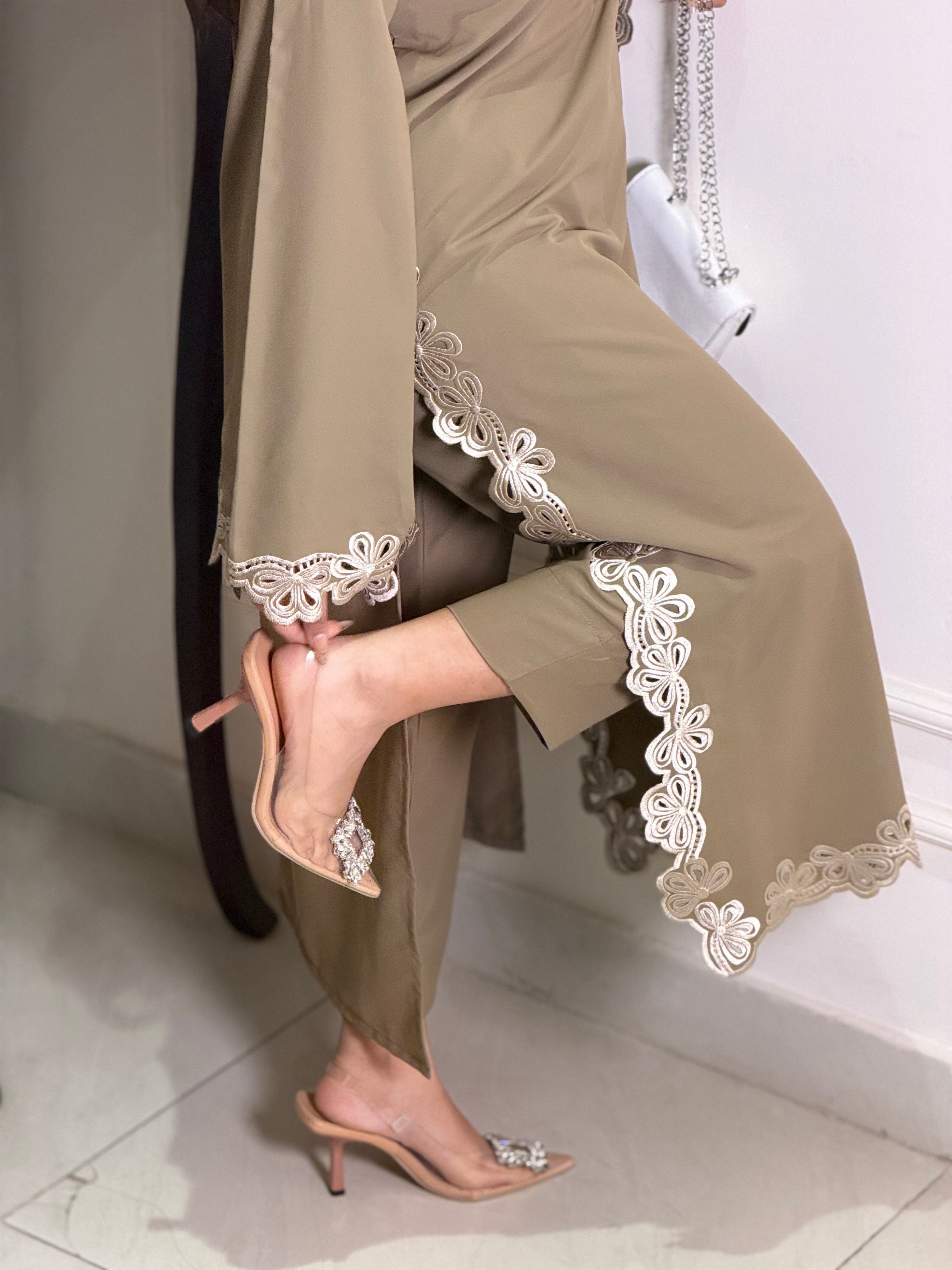 Petal hem Olive Twill