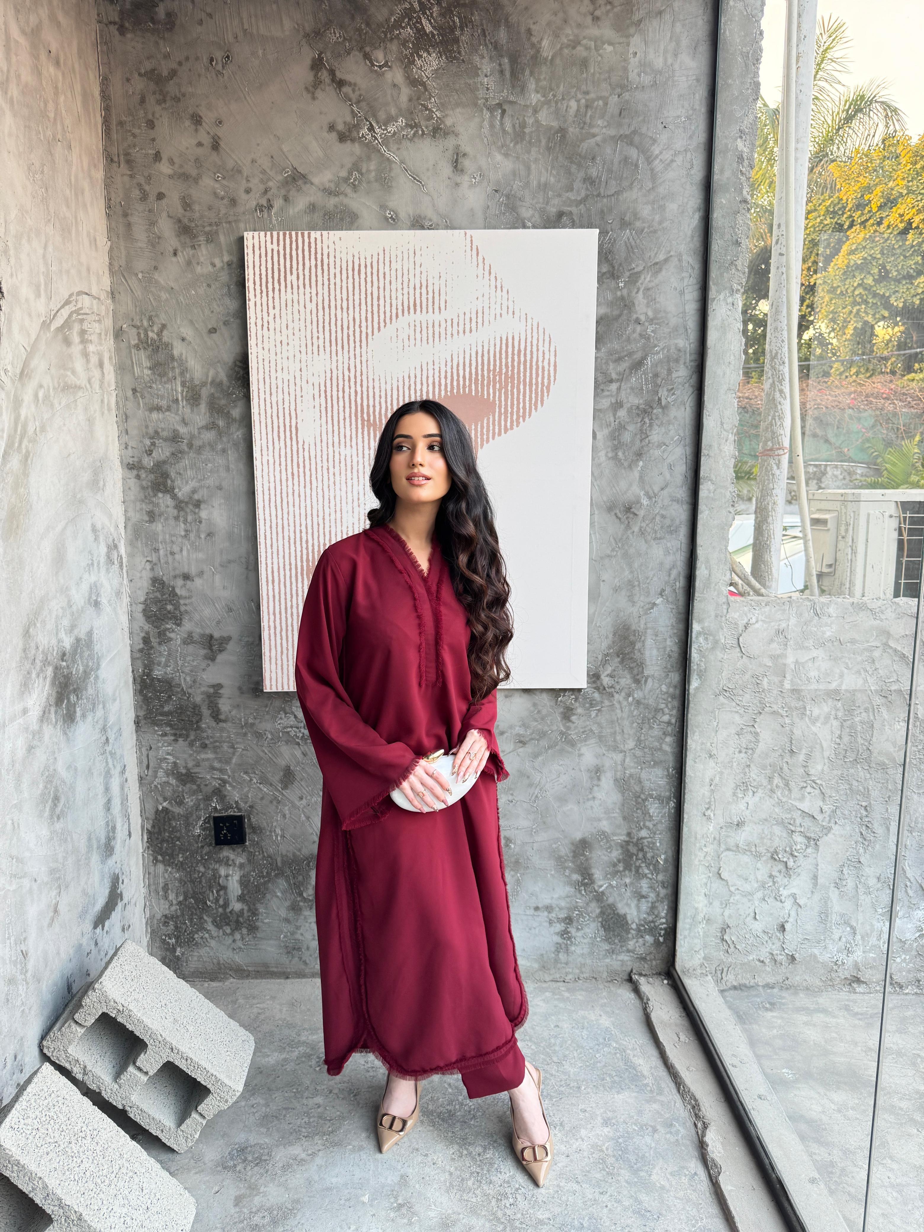 The Dhagay Edit Maroon