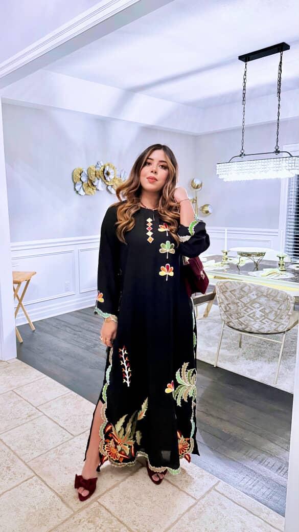 Multi embroidery kaftan