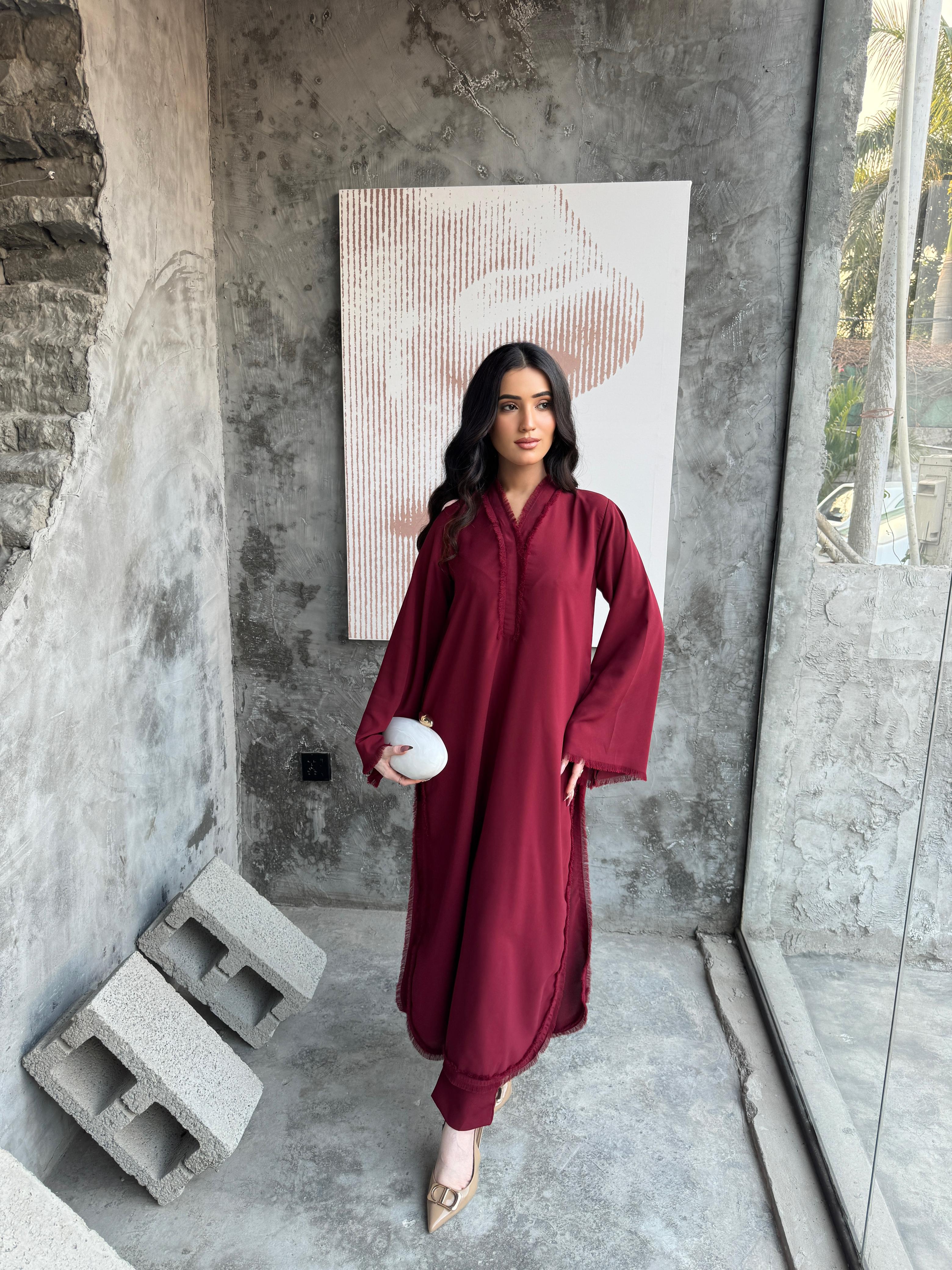 The Dhagay Edit Maroon