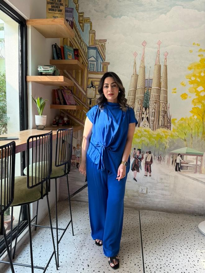 Candle knot set blue