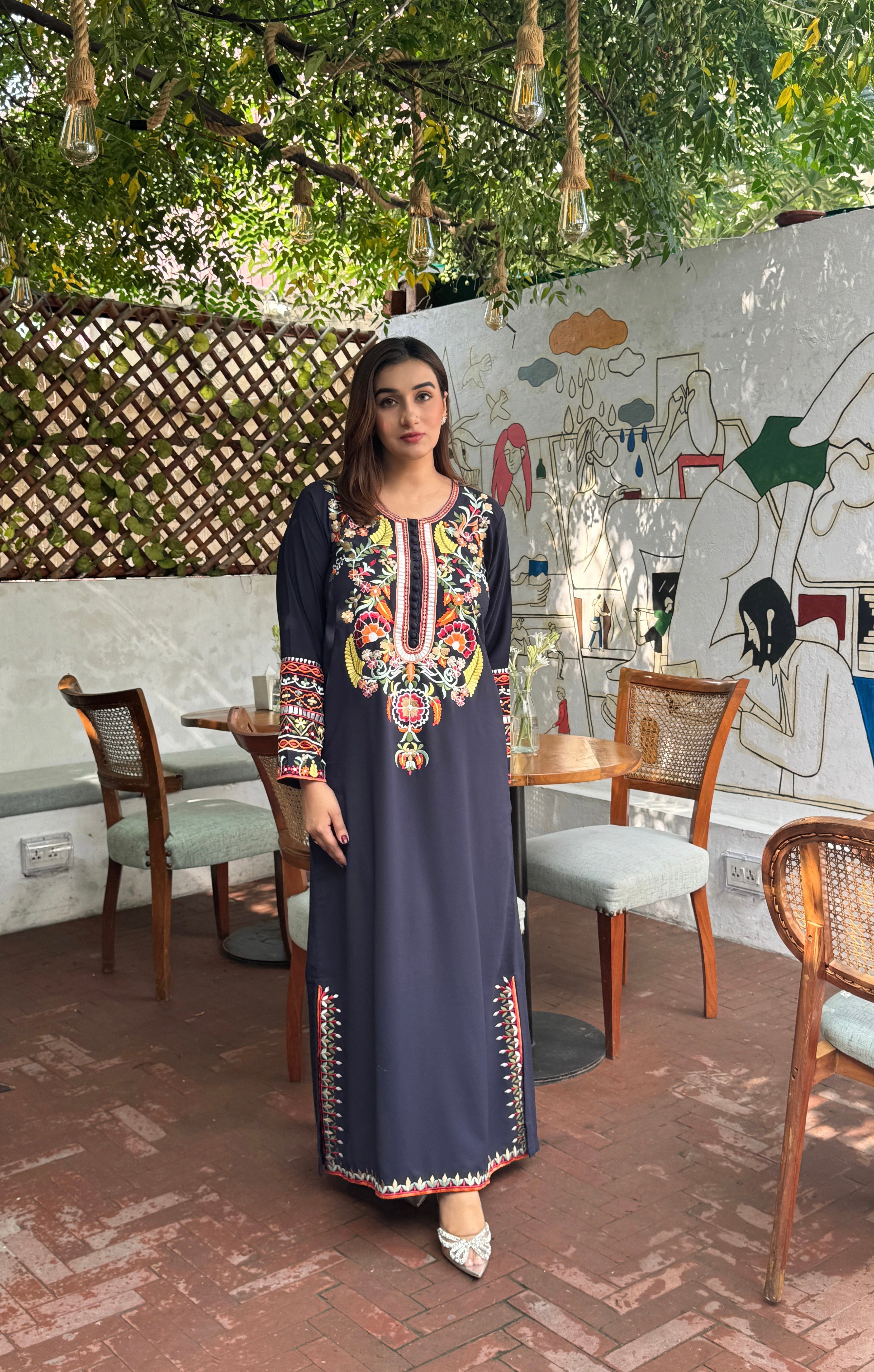 Multi Embroidery Two pc