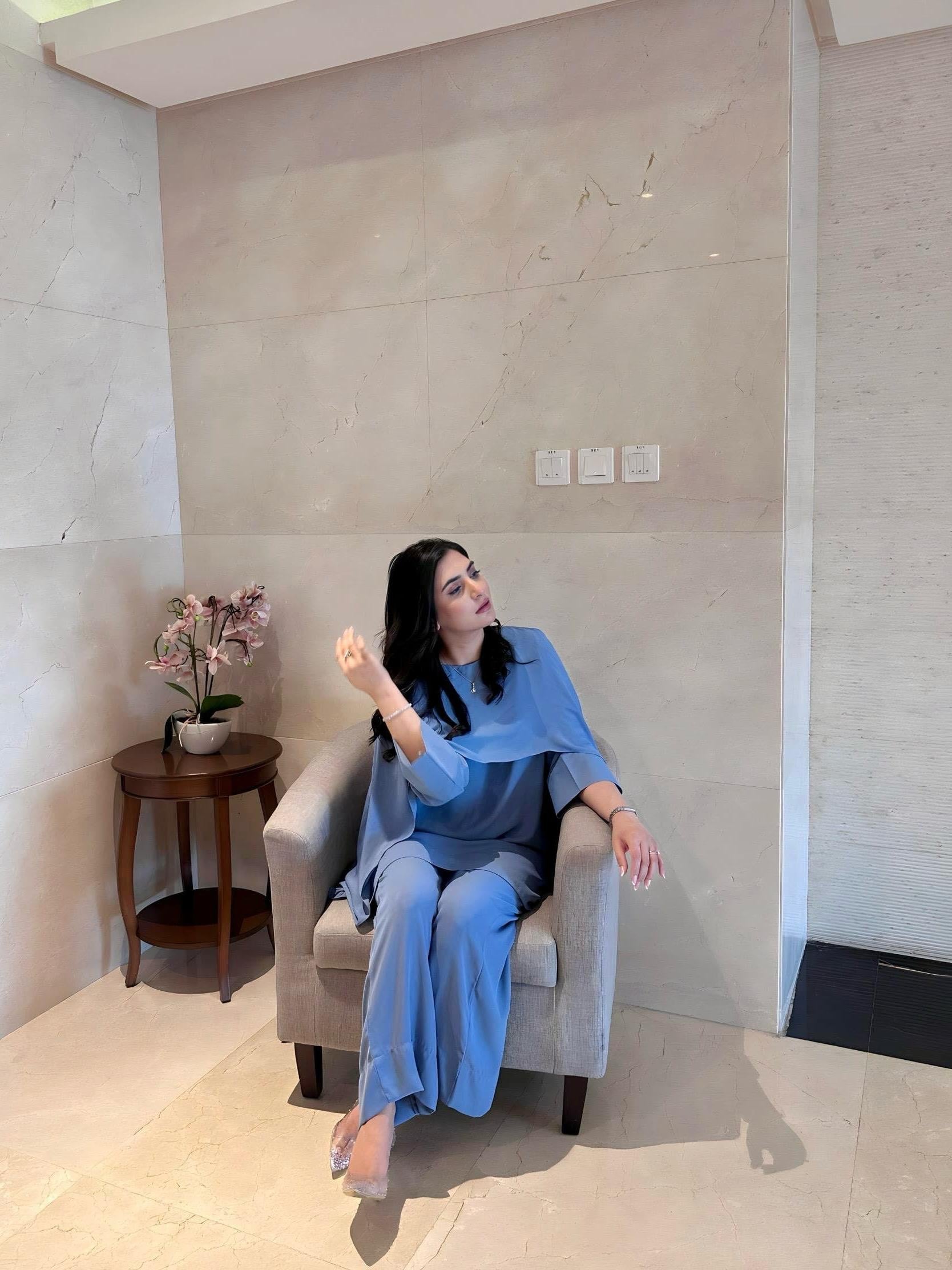 Iced Blue cape two pc