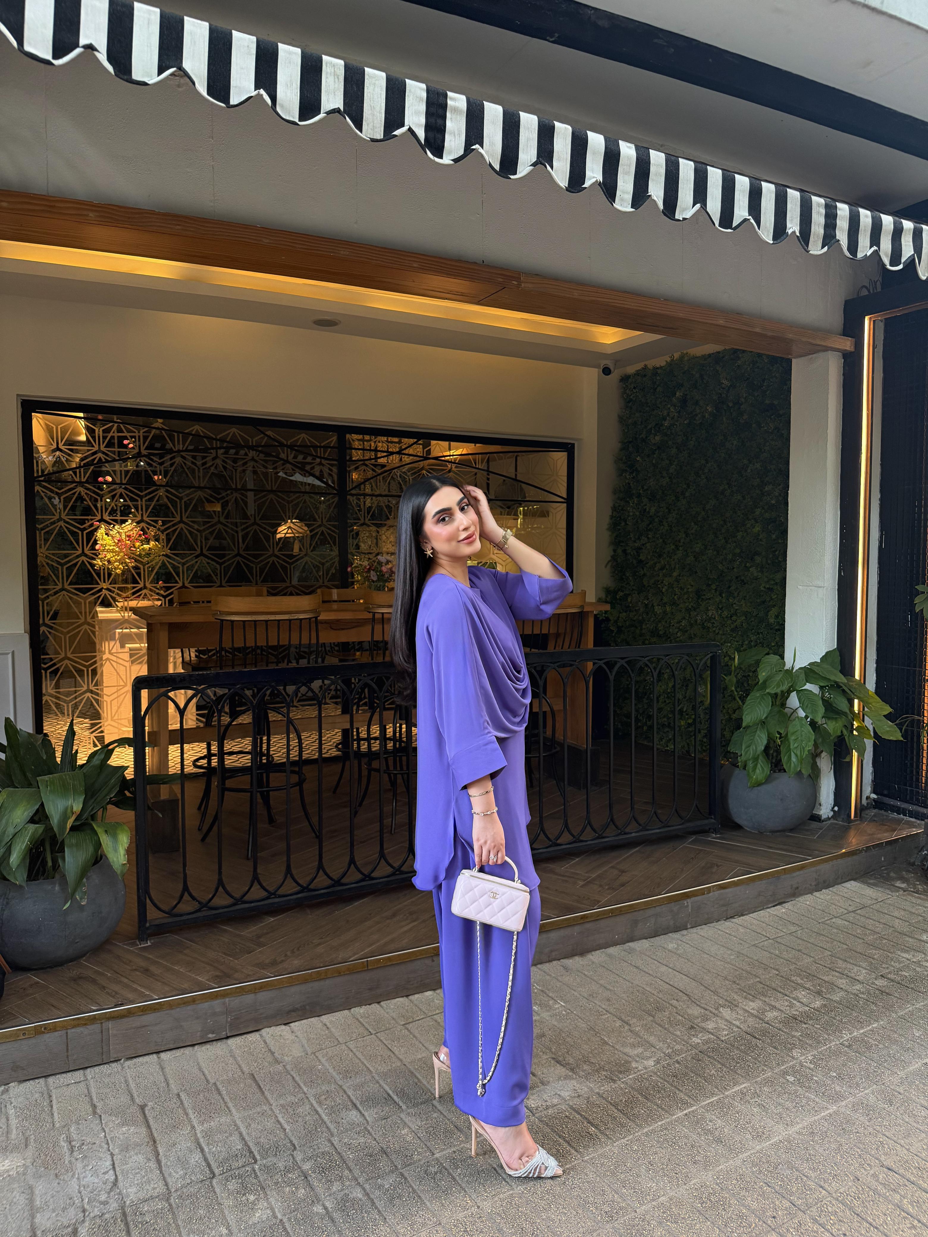 Peri purple drape
