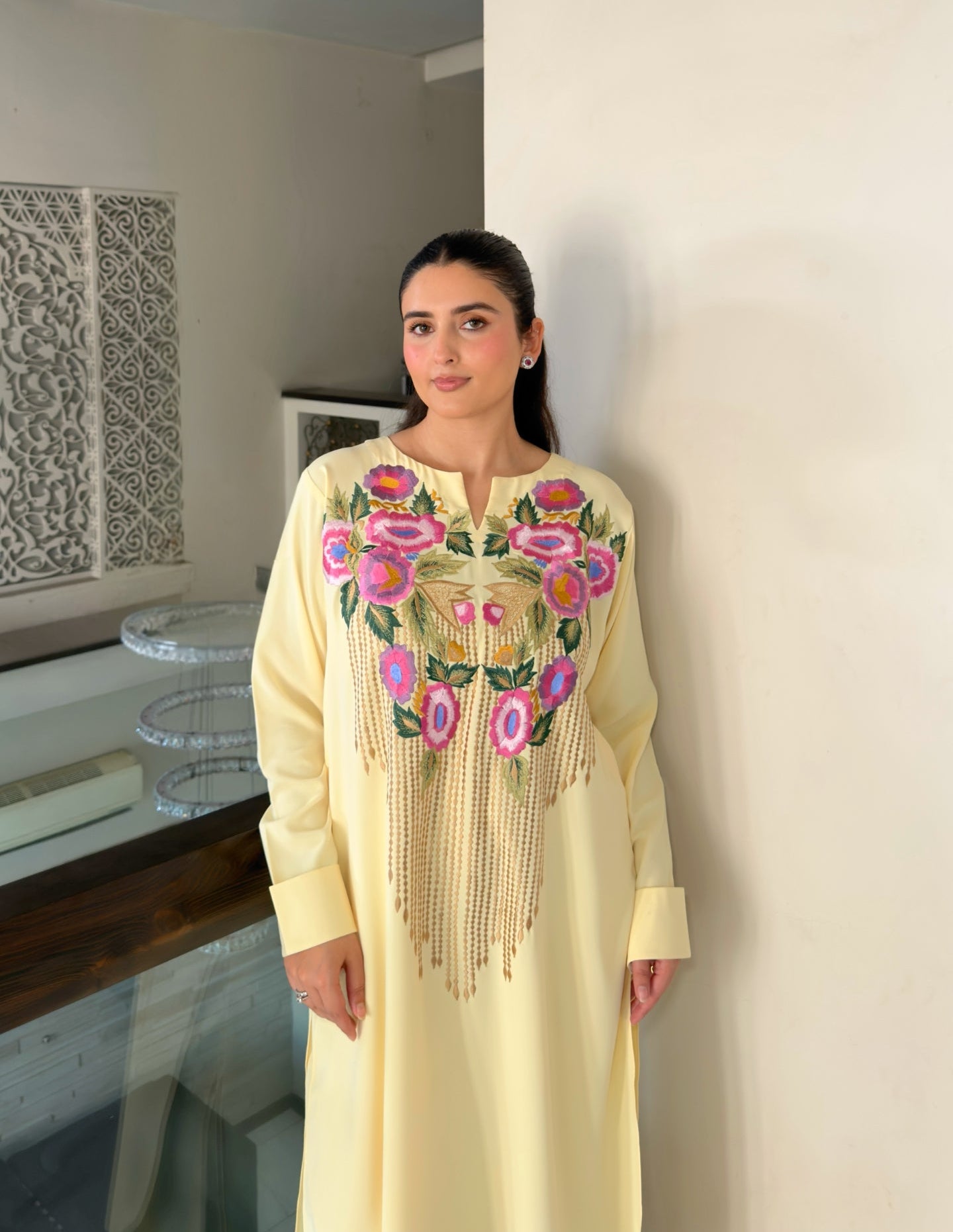 Butter yellow Embroidery set