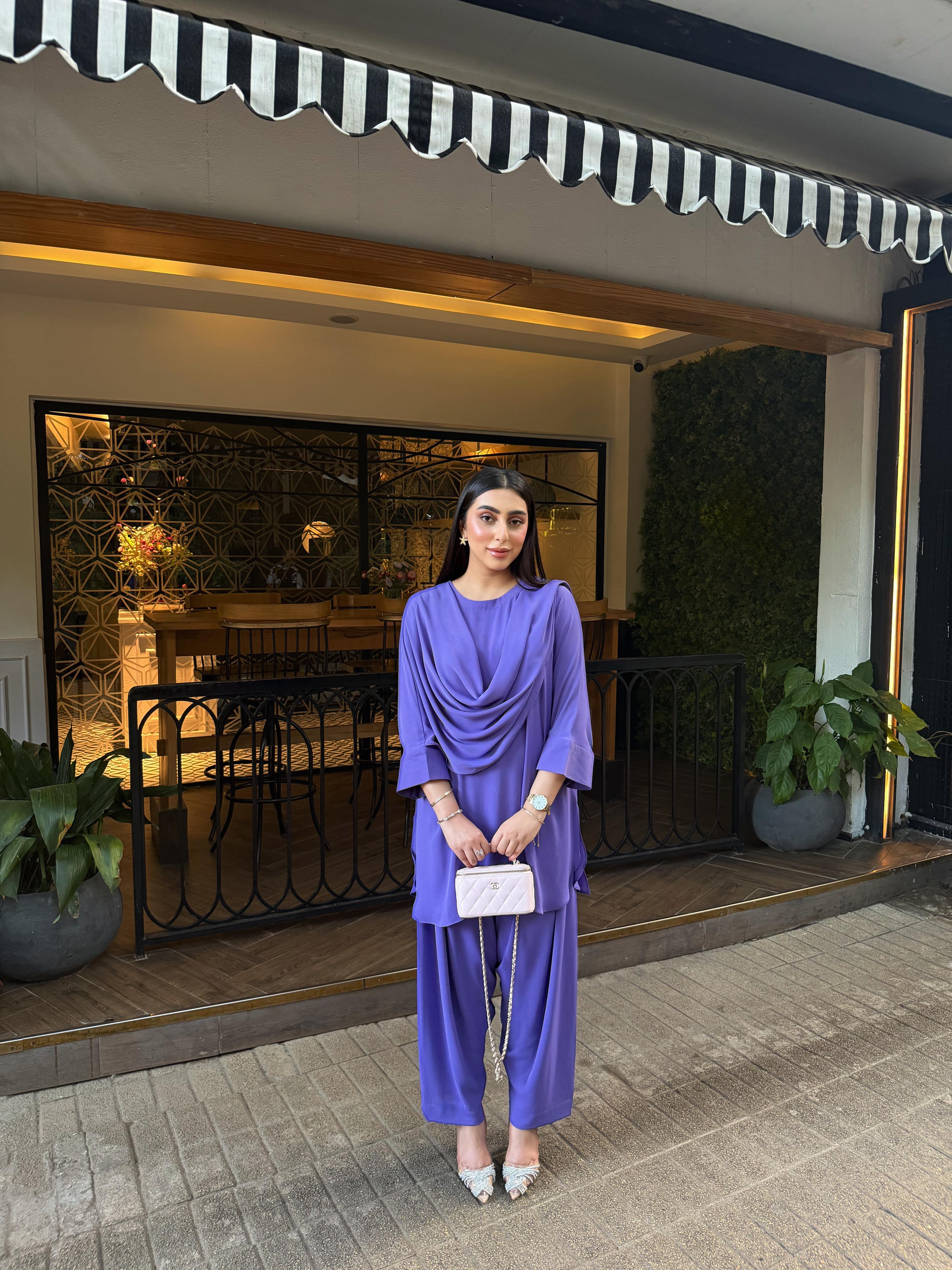 Peri purple drape