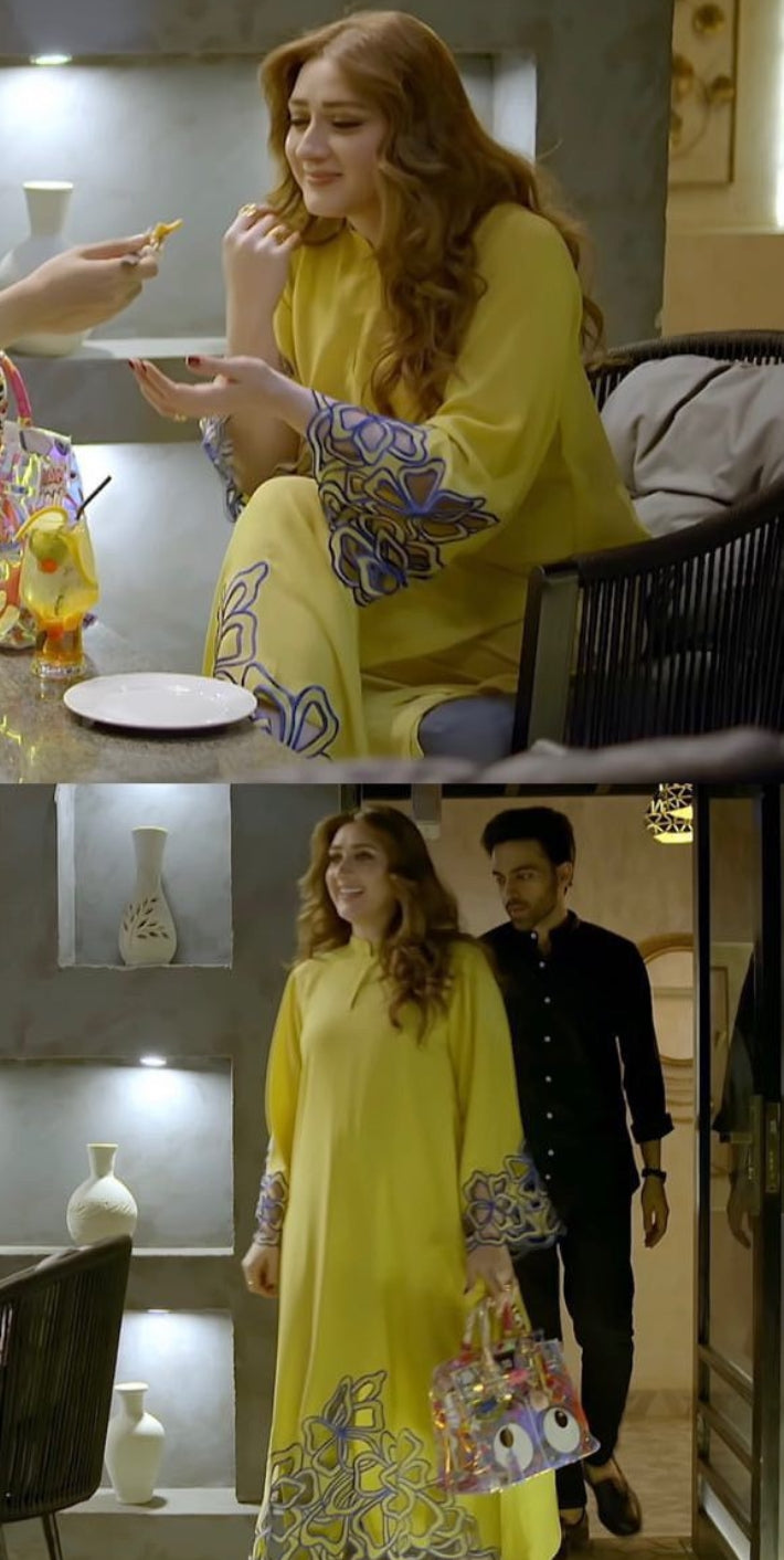 Yellow Embroidered set