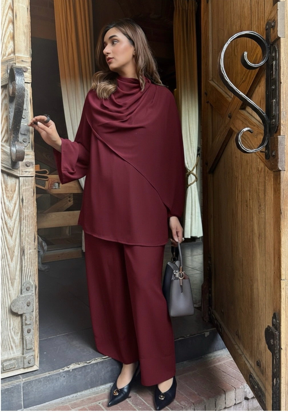 Deep Maroon Drape