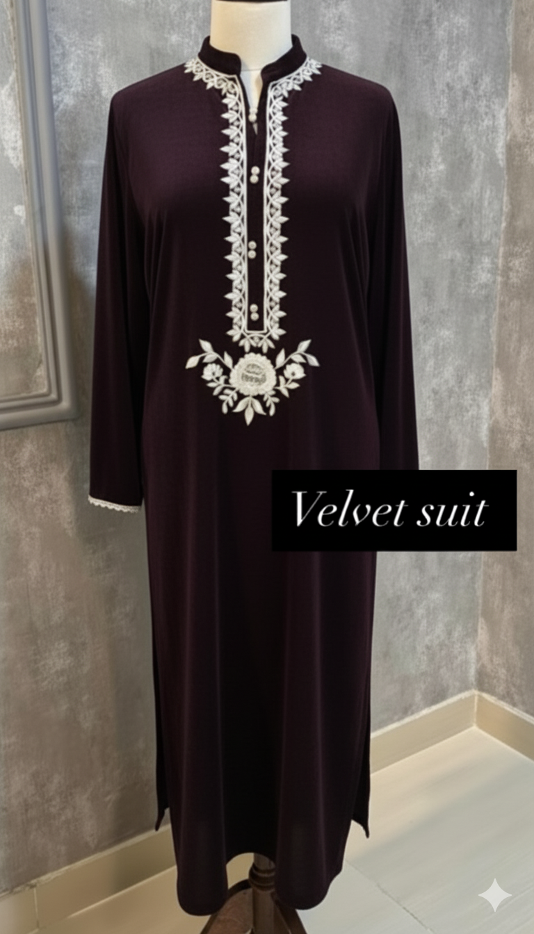 Thread Art purple velvet