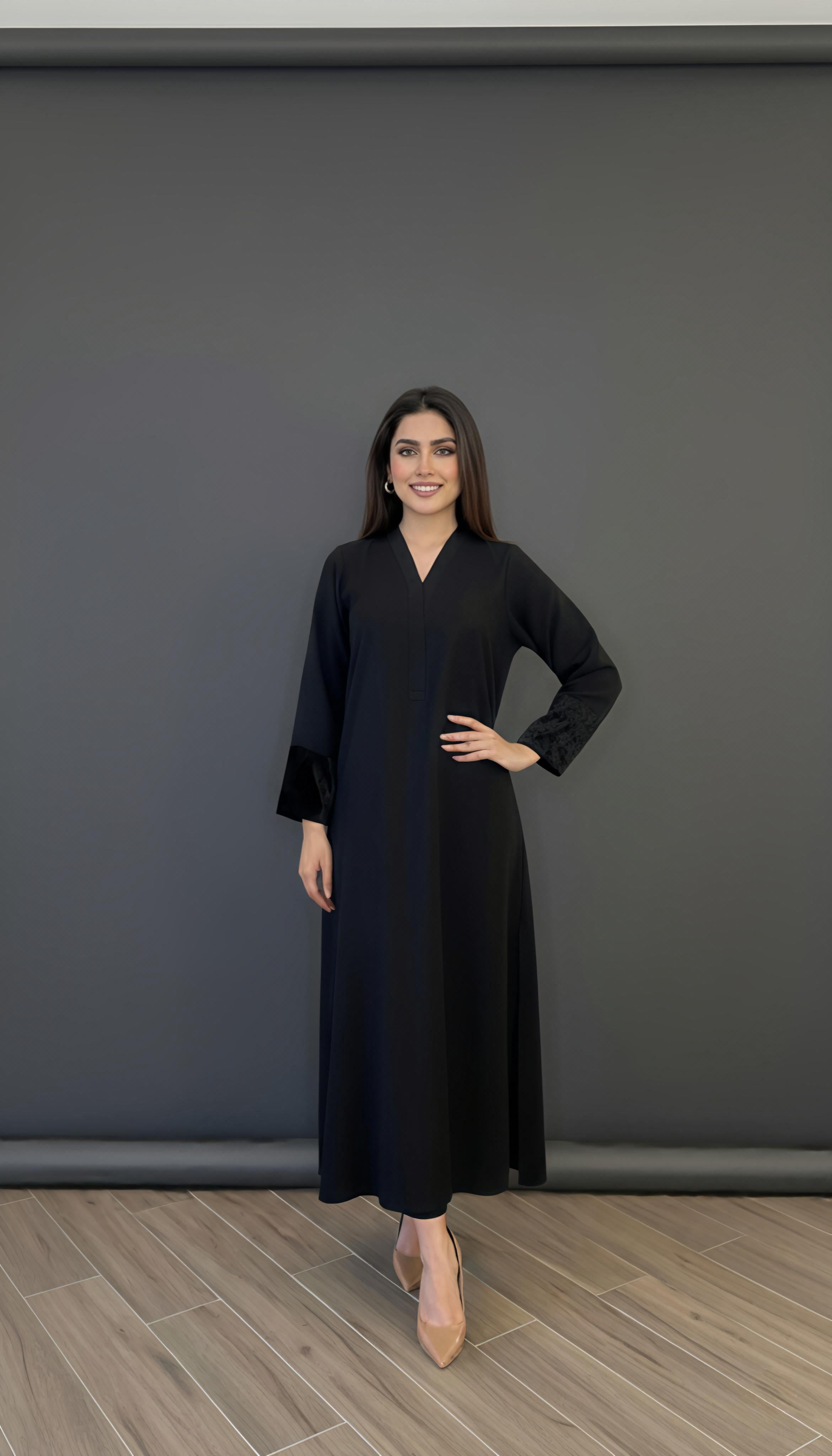 Black set with velvet Tunic