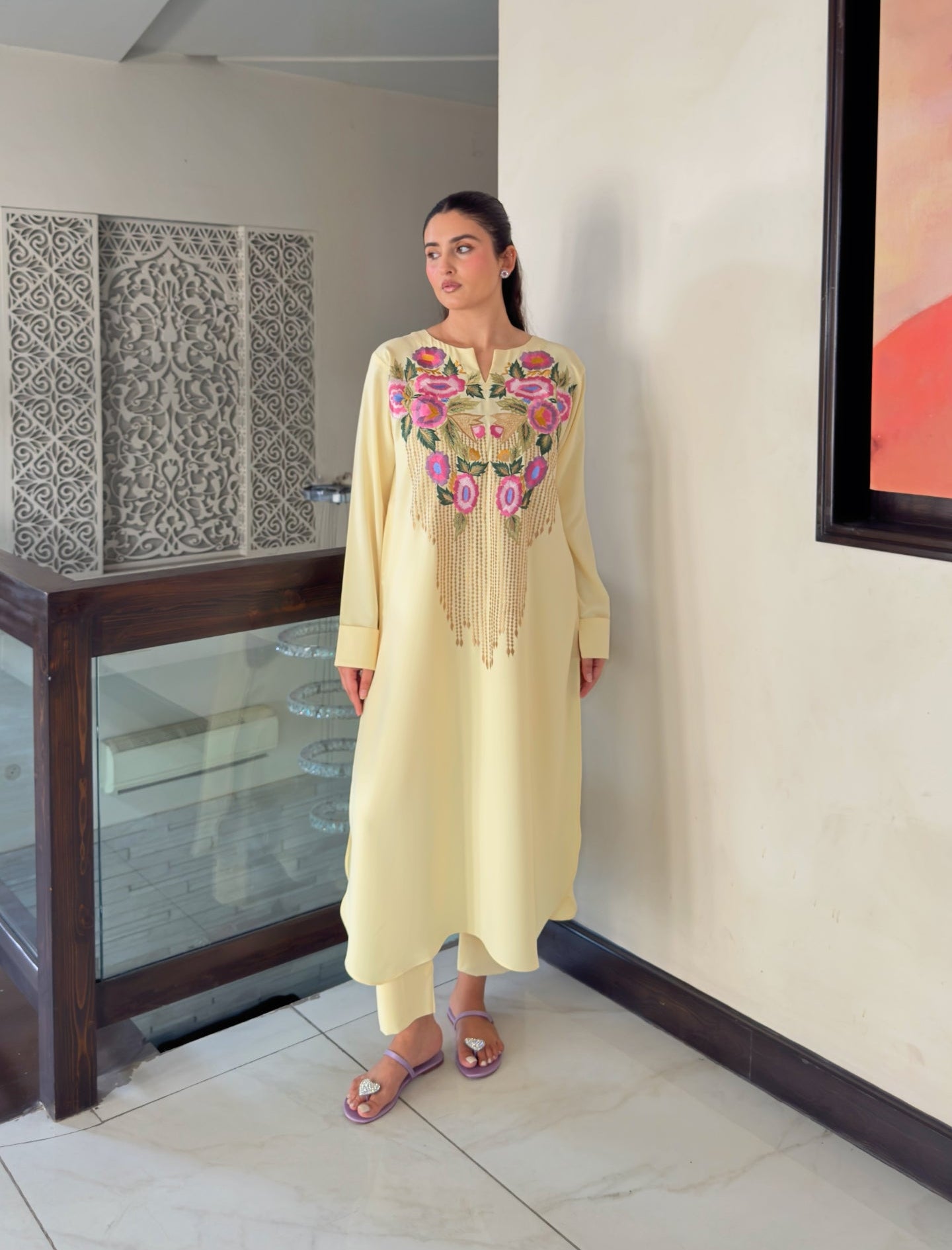 Butter yellow Embroidery set