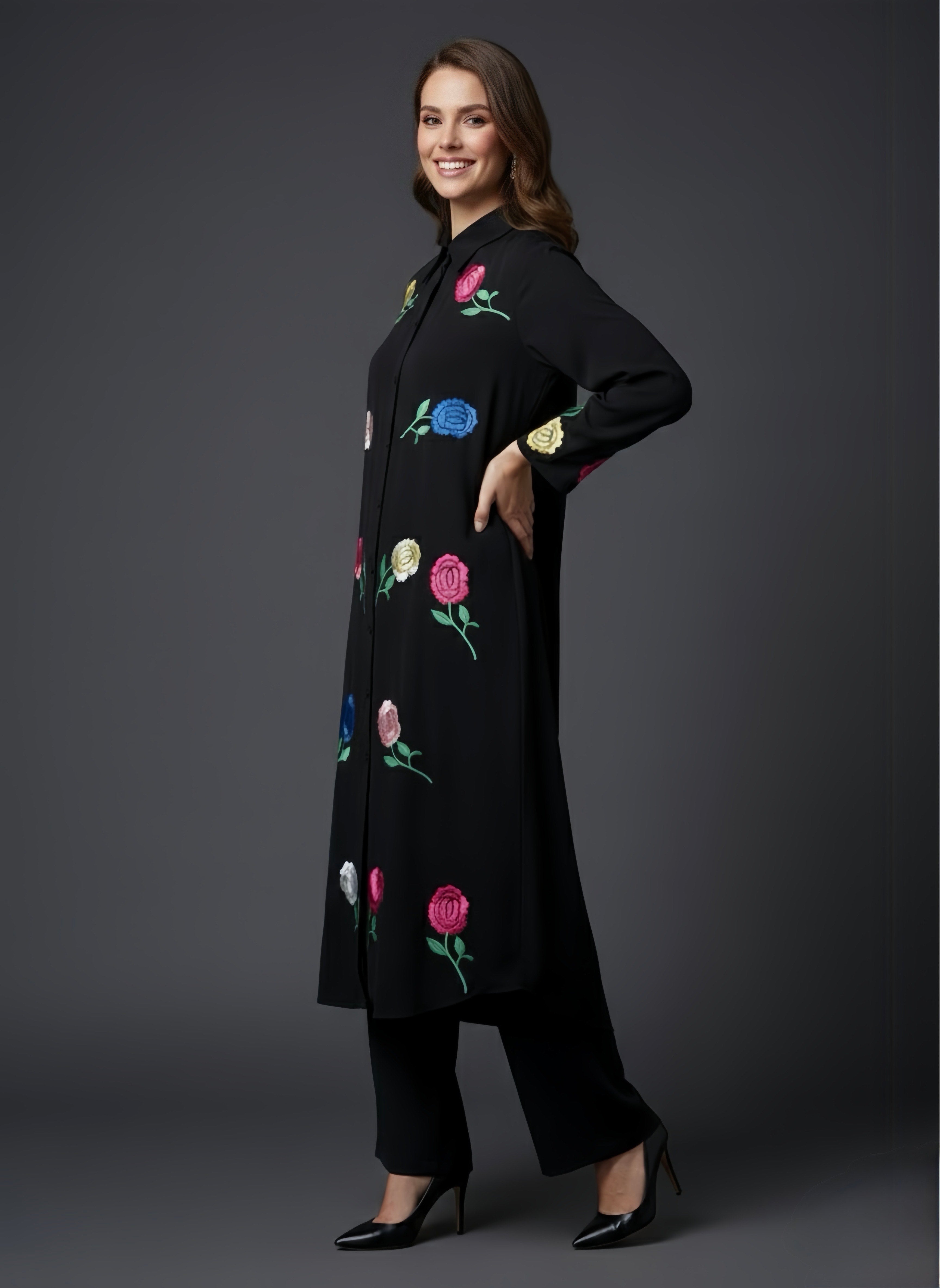 Colour full Embroidered set