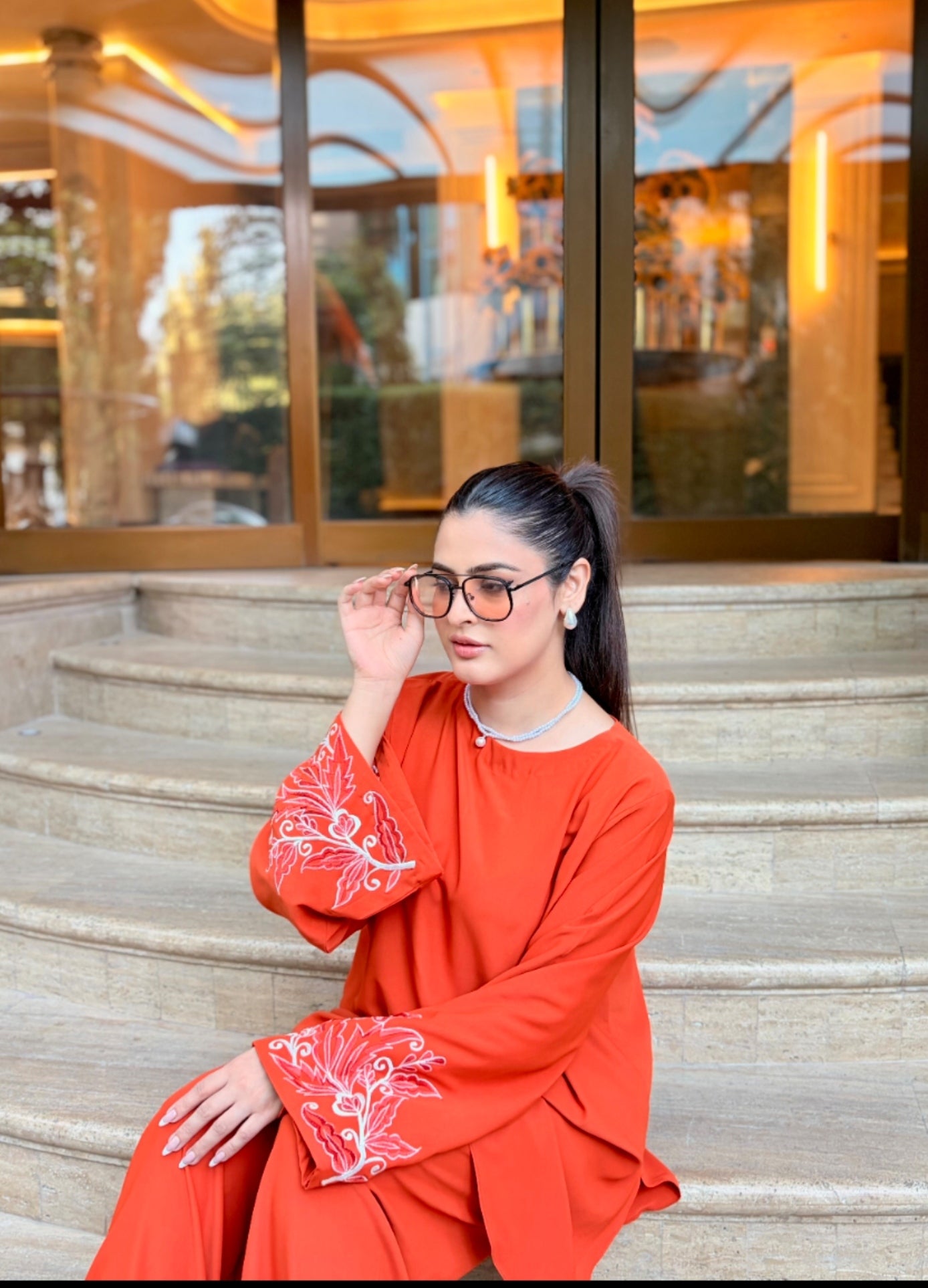 Orange scallop set