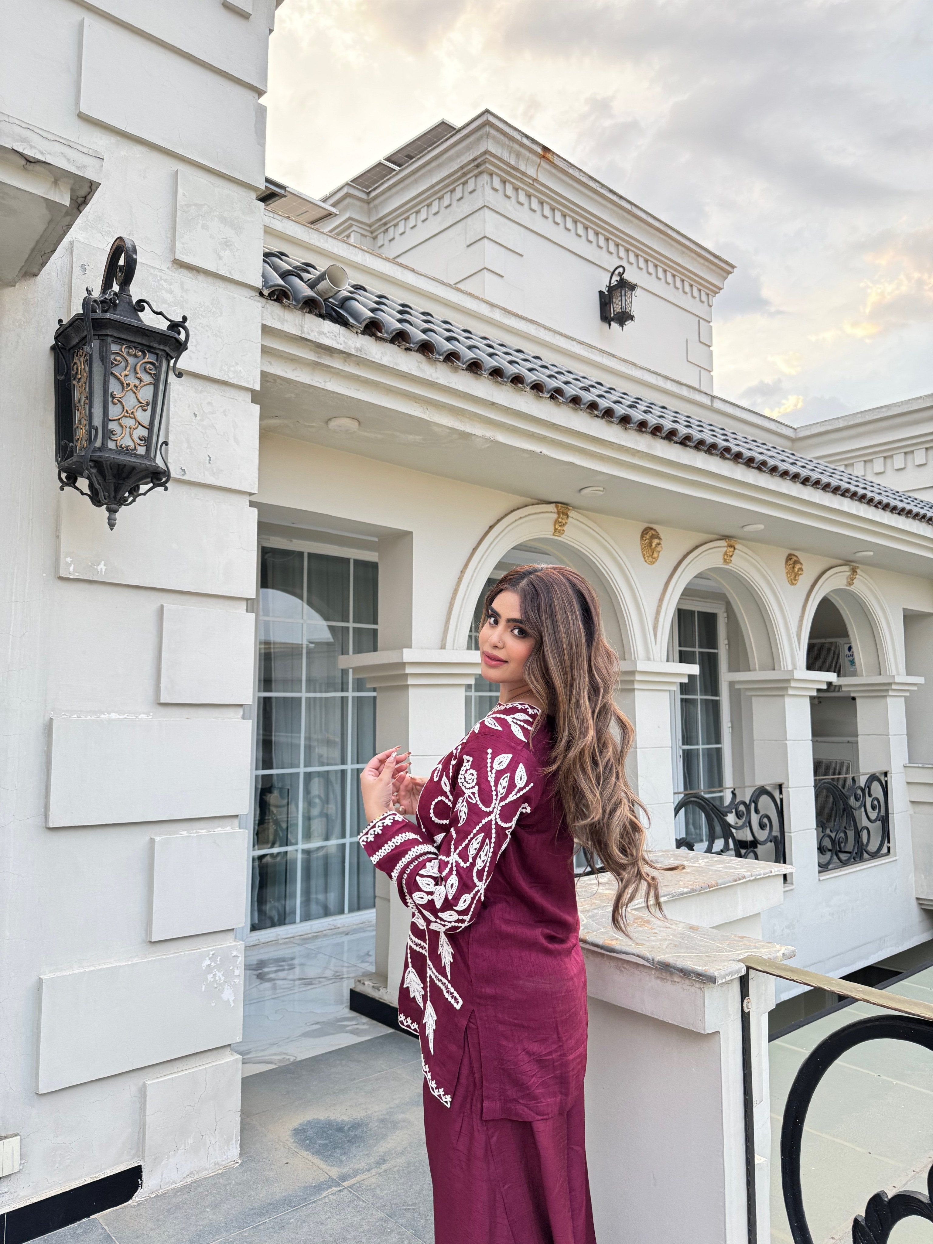 Ari cross stitch raw silk