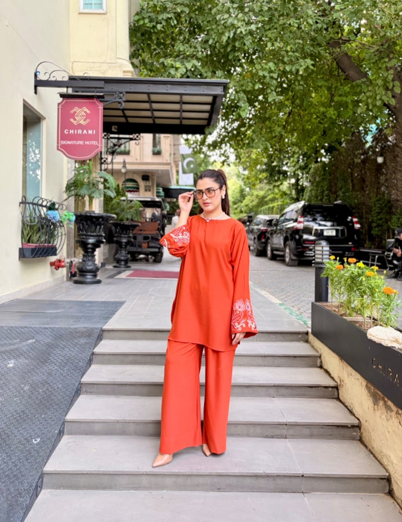 Orange scallop set