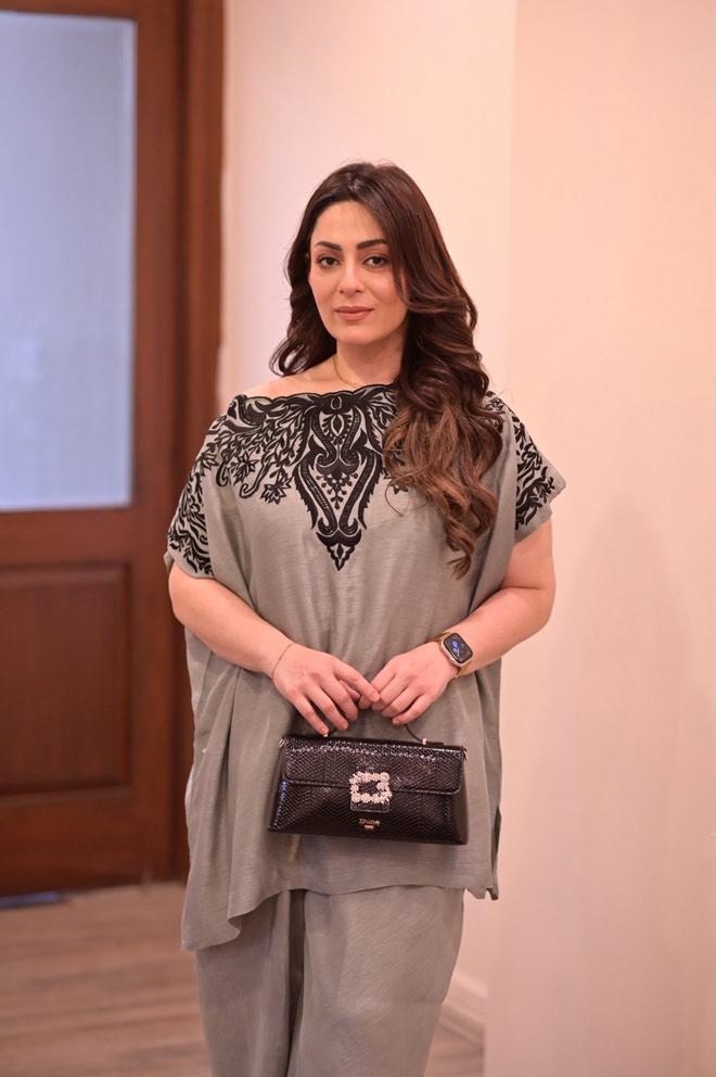 Gray Embroidered Raw Silk